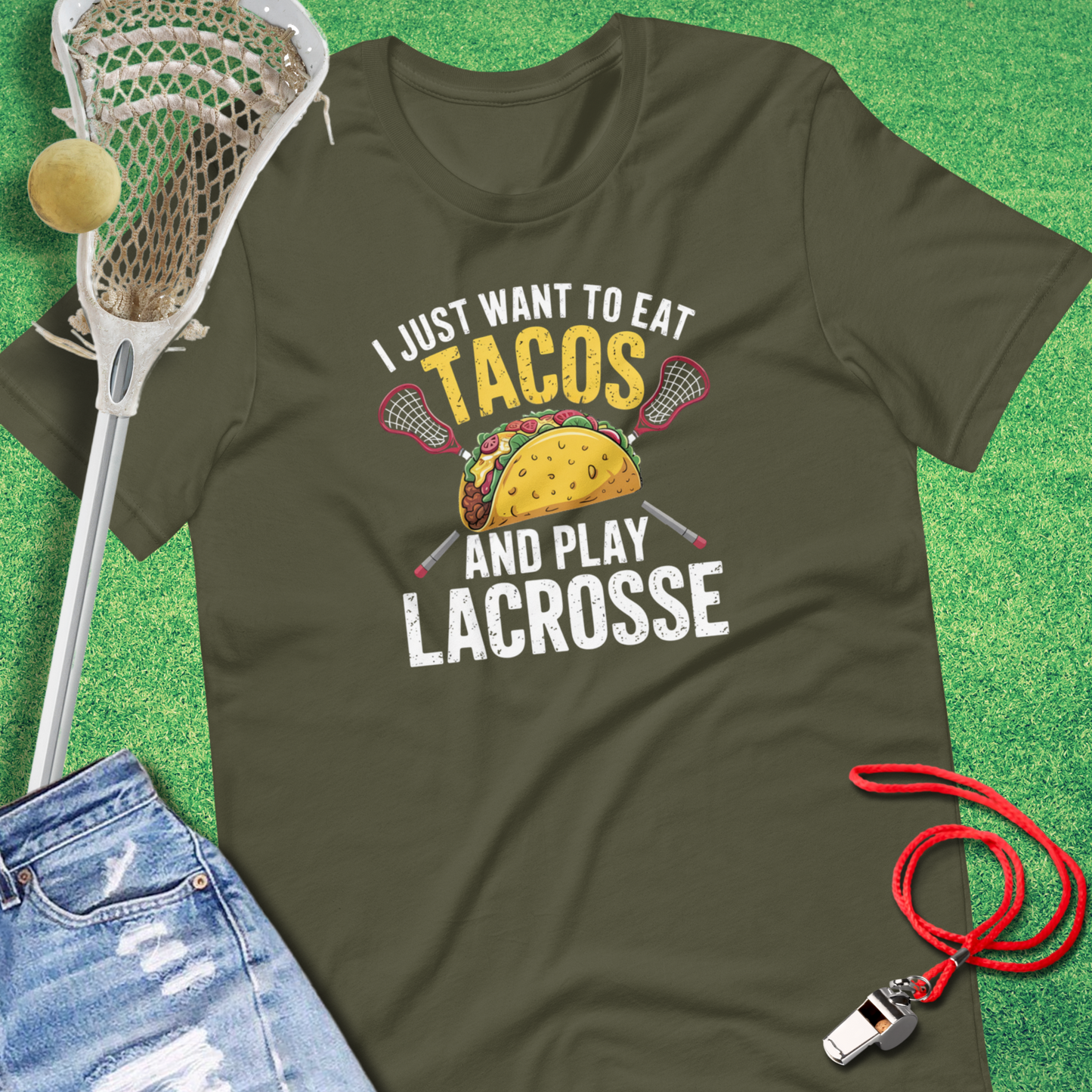 Eat Tacos and Play Lacrosse T-Shirt
