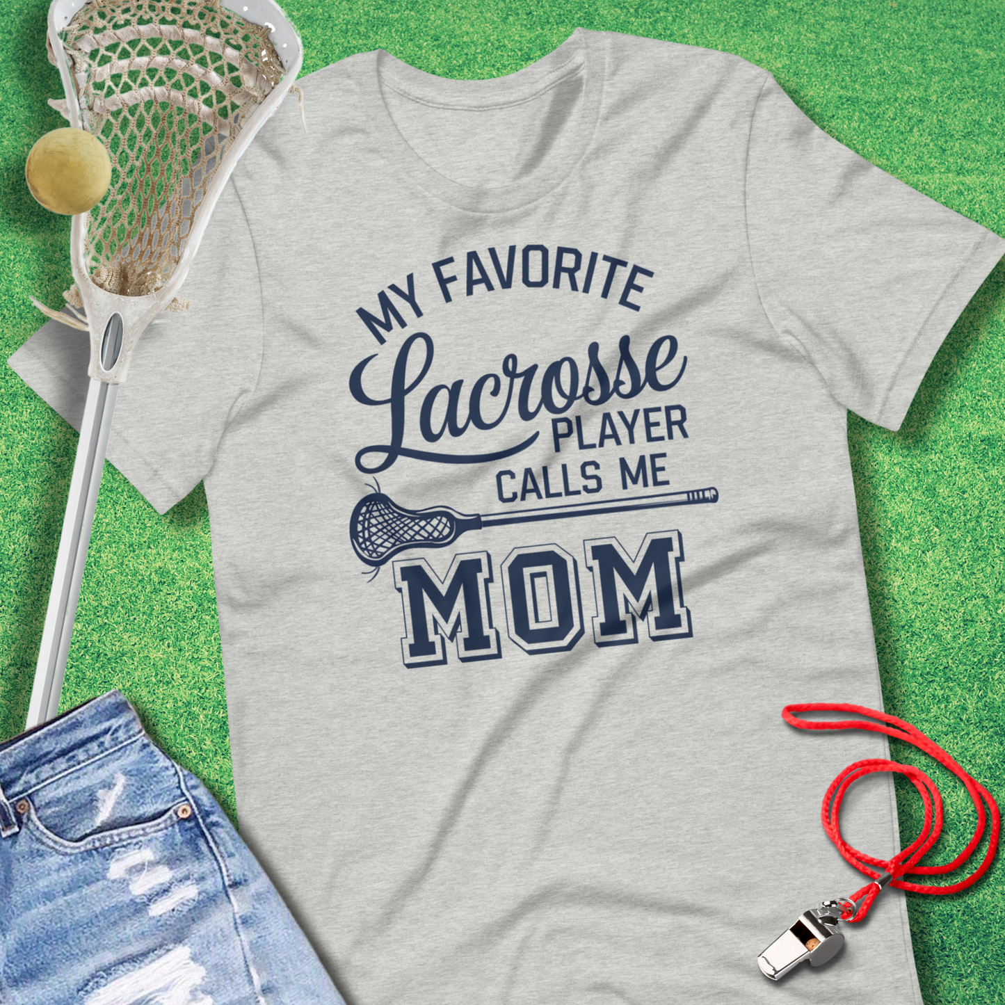 Sideline Gods sports mom shirt featuring proud player-mom slogan in bold font