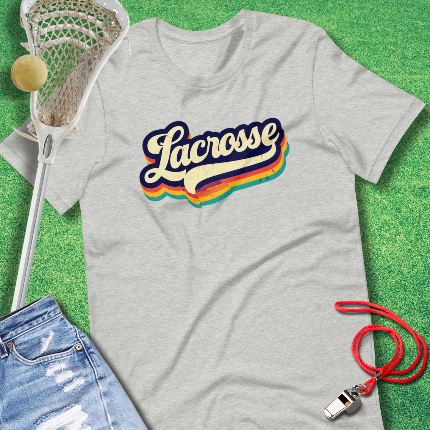 Lacrosse Retro Rainbow T-Shirt