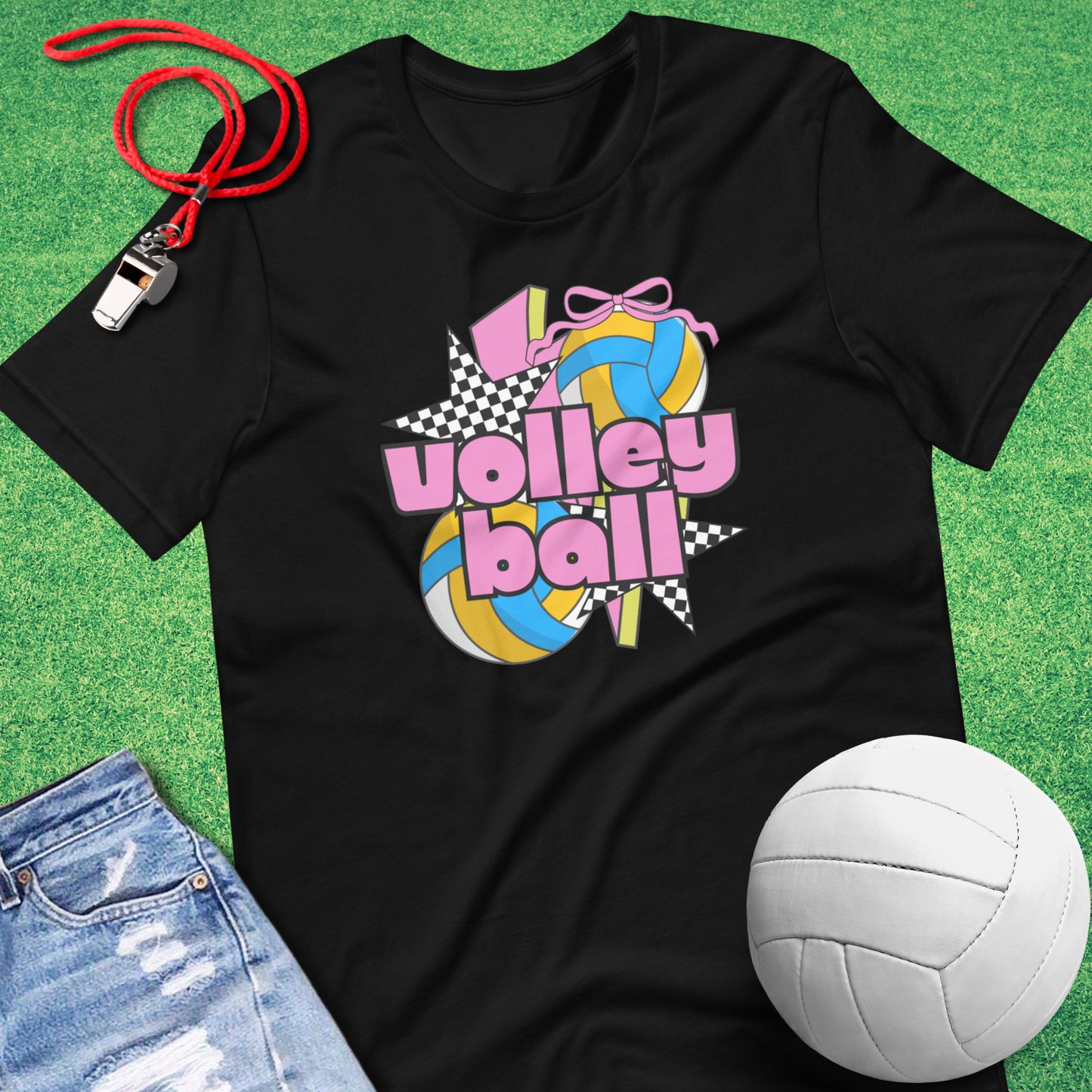 90's Volleyball T-Shirt in Black - Unique Volleyball Apparel for Players and Fans | Sideline Gods