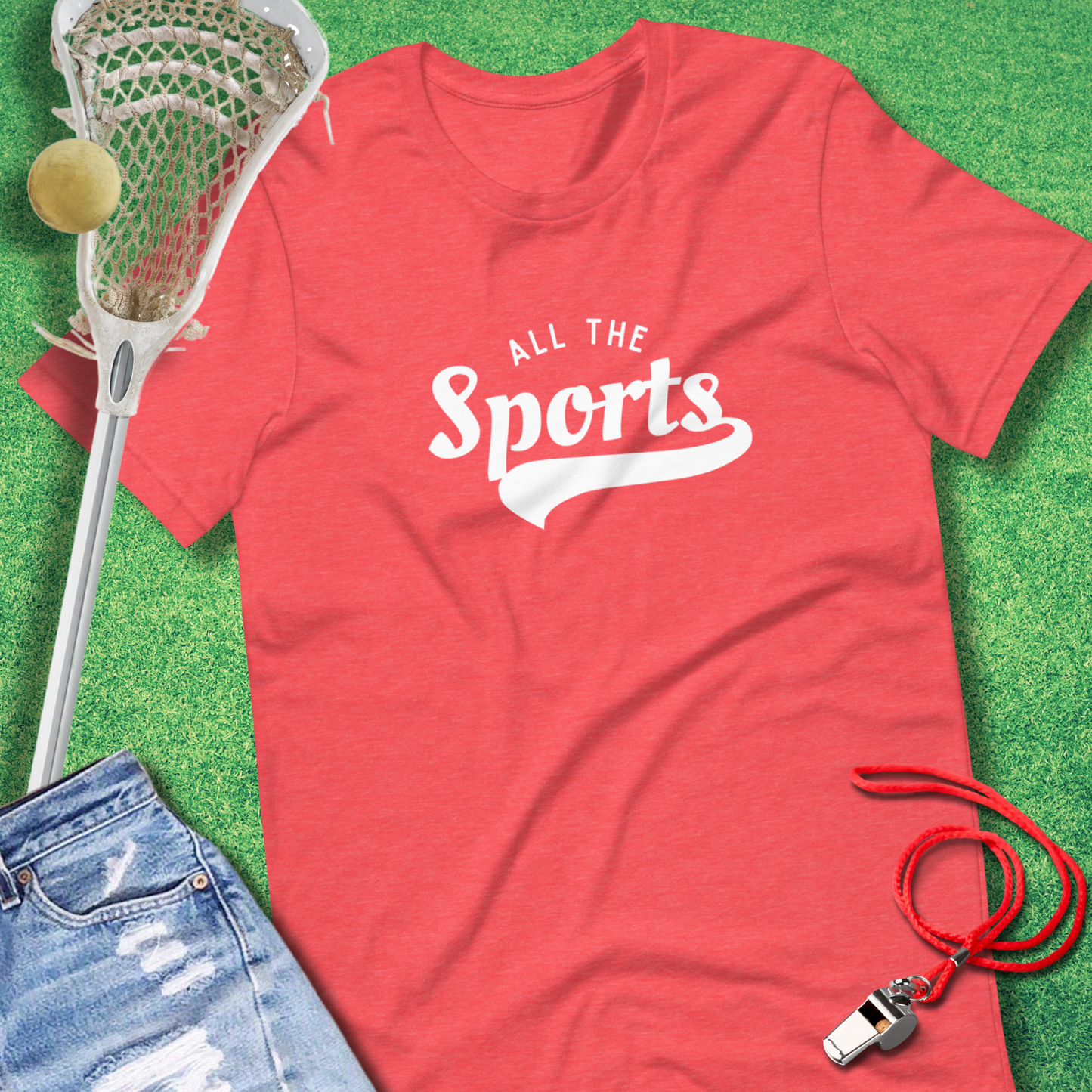 All the Sports T-Shirt in Heather Red - sarcastic sports T-Shirt | Sideline Gods