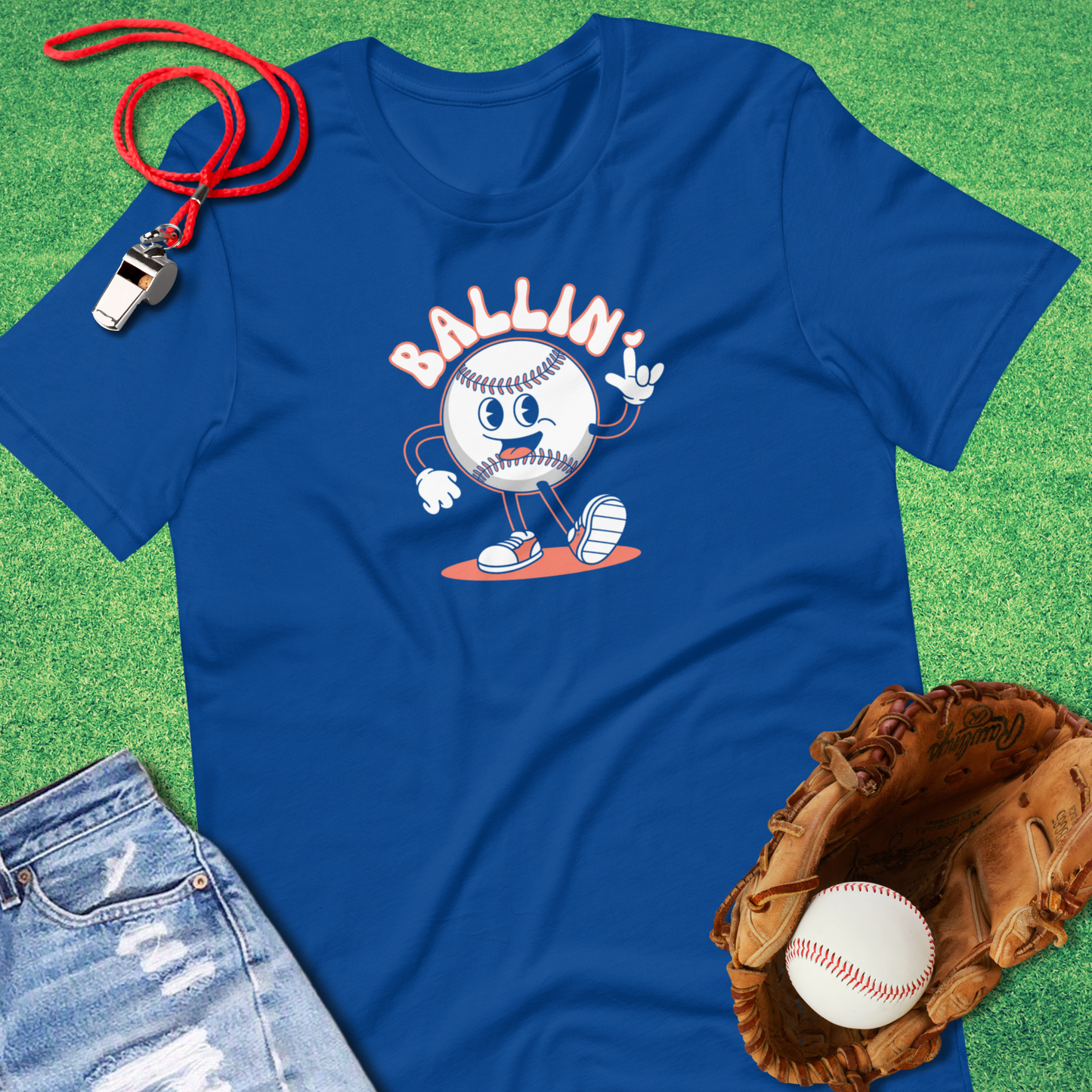 Ballin' T-Shirt in True Royal - Bold Ballpark Apparel for Players and Fans | Sideline Gods