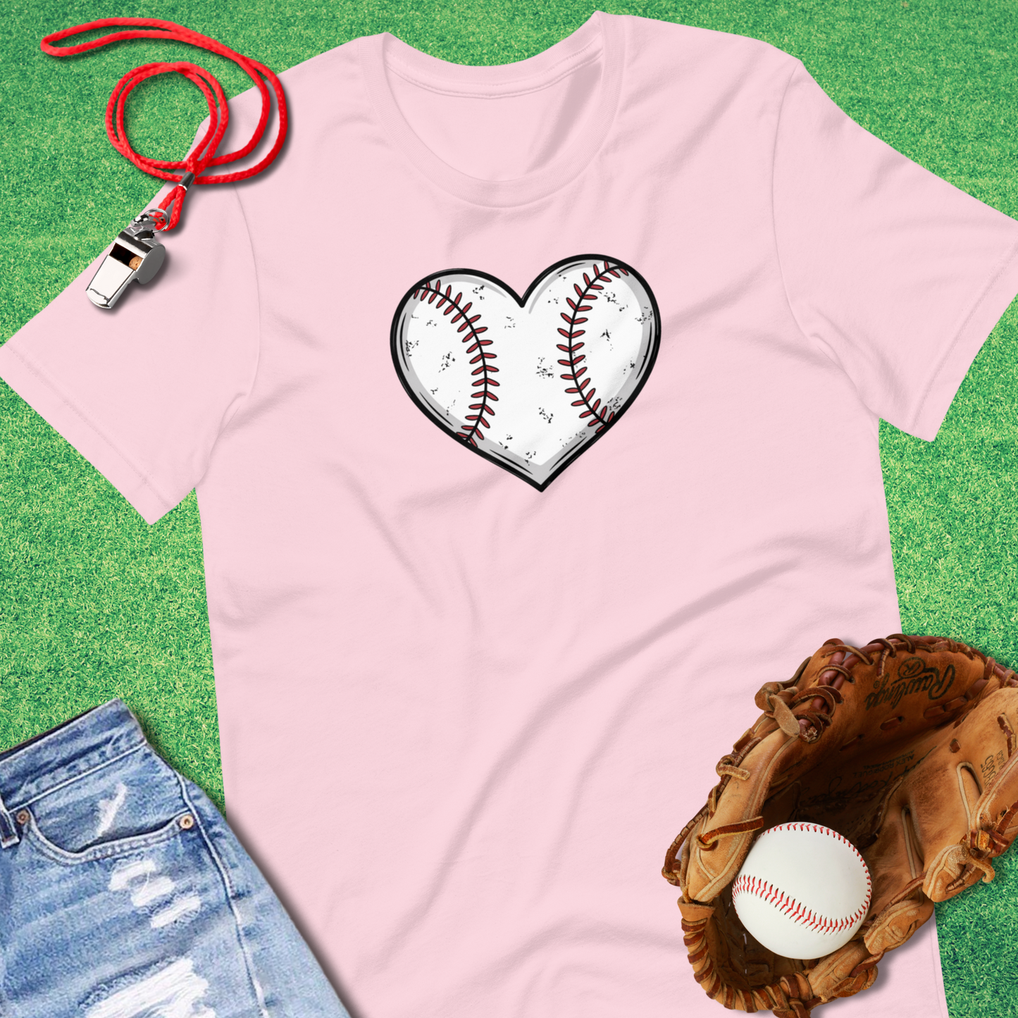 Baseball Heart shirt in pink – baseball mom tee