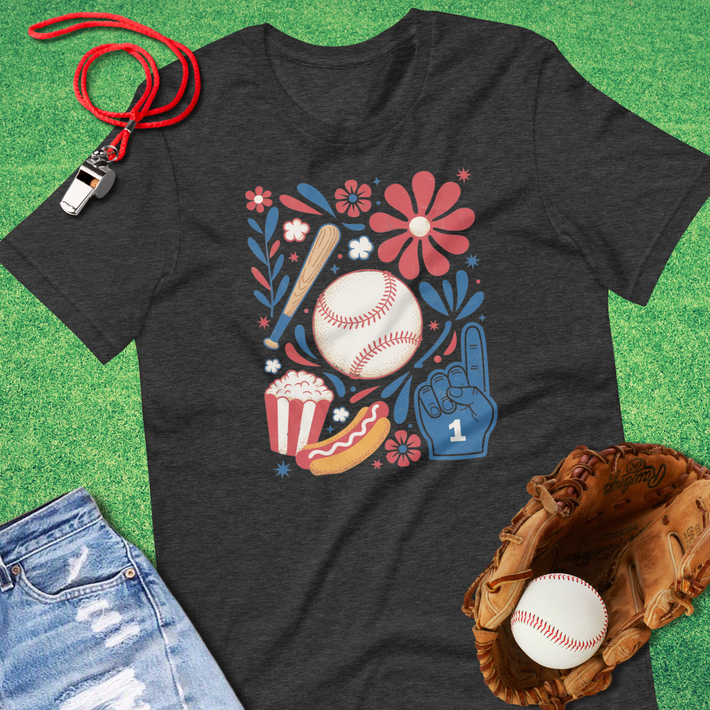 Art Deco Baseball T-Shirt