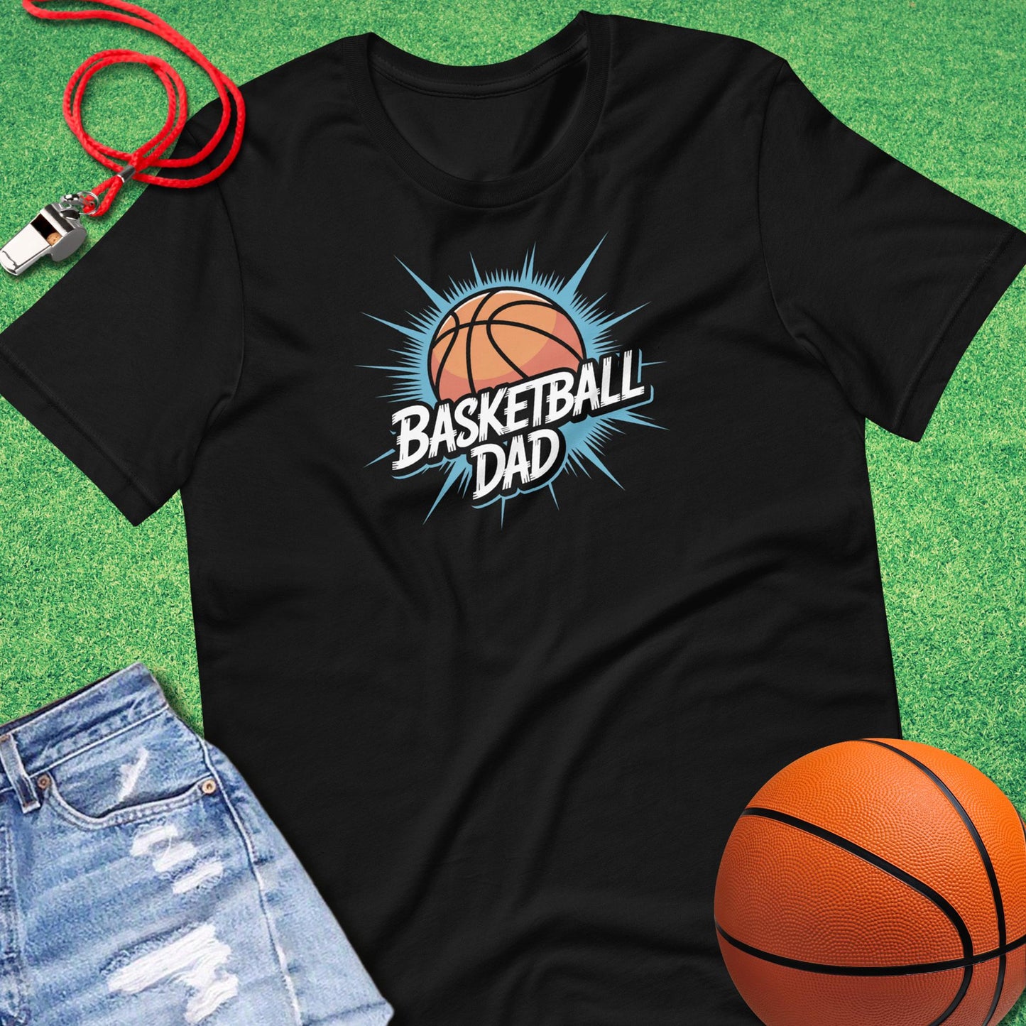 Basketball Dad Graffiti T-Shirt in Black - Basketball Dad Gift | Sideline Gods