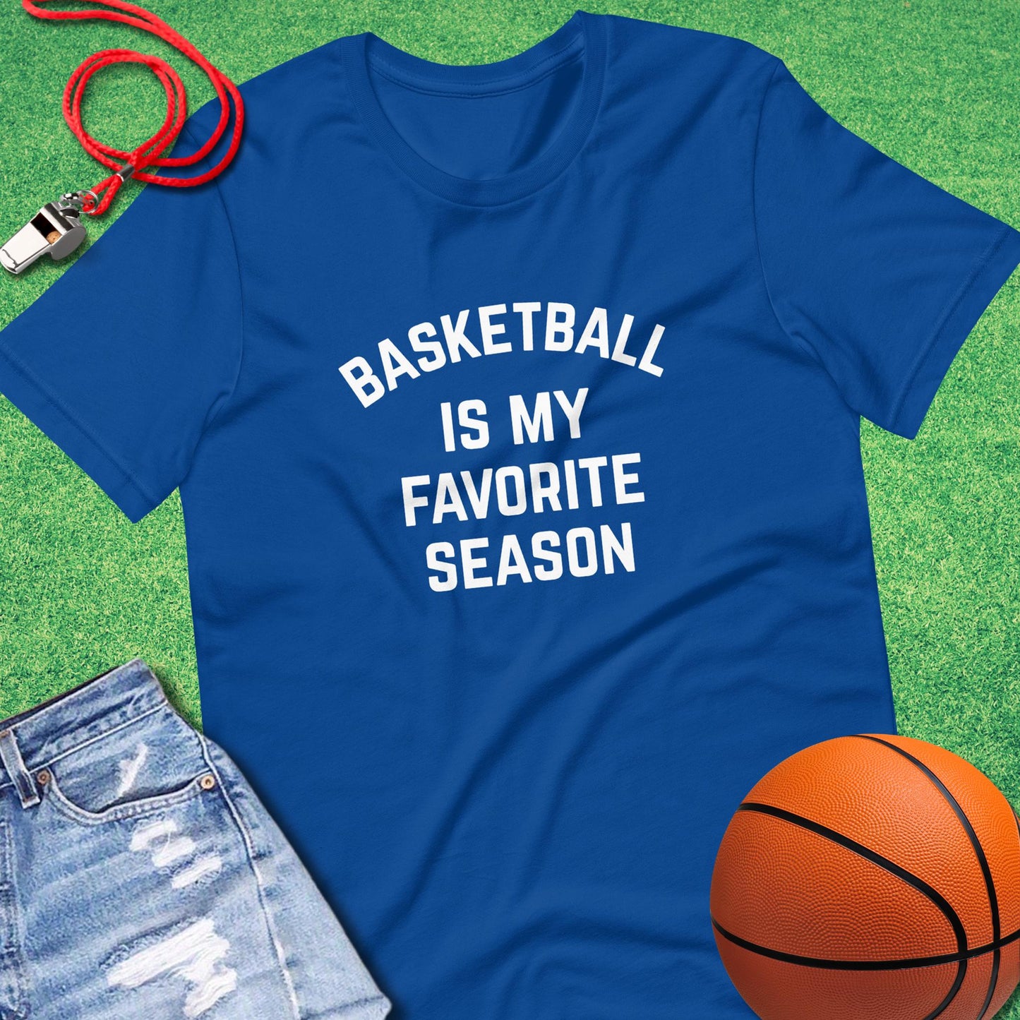 Basketball Is My Favorite Season T-Shirt in True Royal - Best Basketball T-Shirt | Sideline Gods