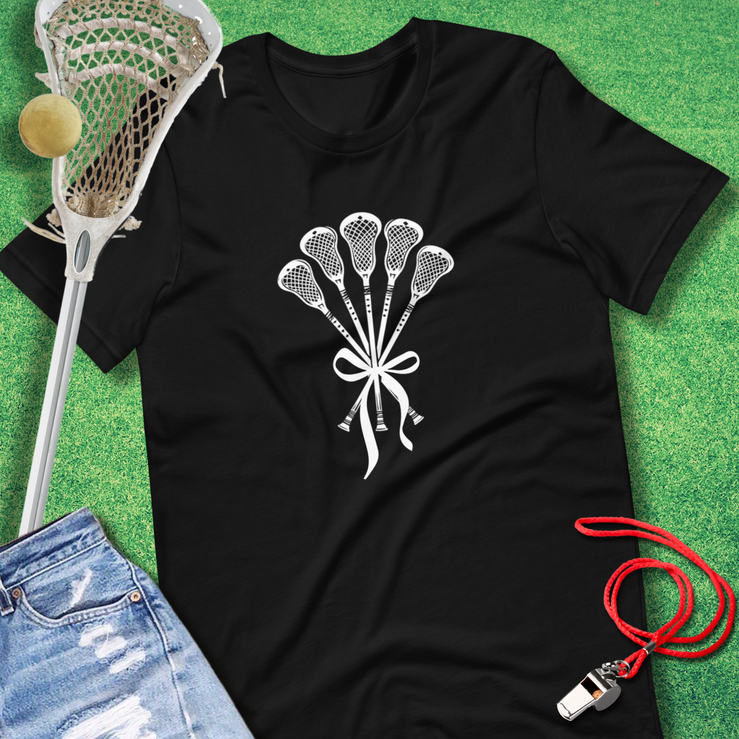 Bouquet of Lax T-Shirt in Black - Lax Mom Gift | Sideline Gods
