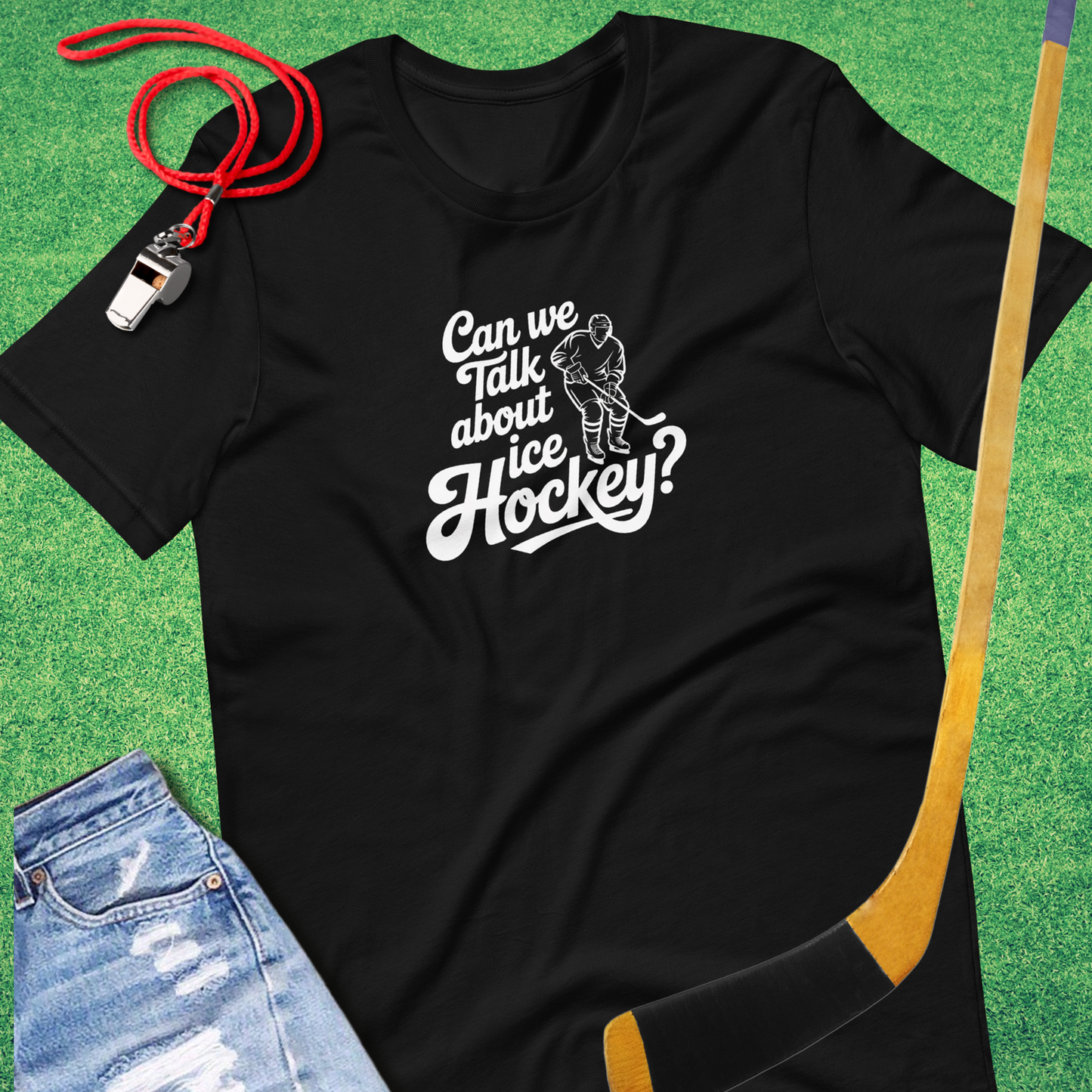 Can We Talk About Ice Hockey T-Shirt in Black - Funny Ice Hockey Gear | Sideline Gods