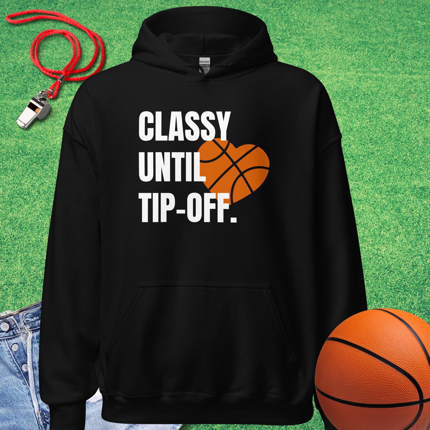 Classy Until Tip-off Hoodie in Black - Basketball Mom Tournament Hoodie | Sideline Gods