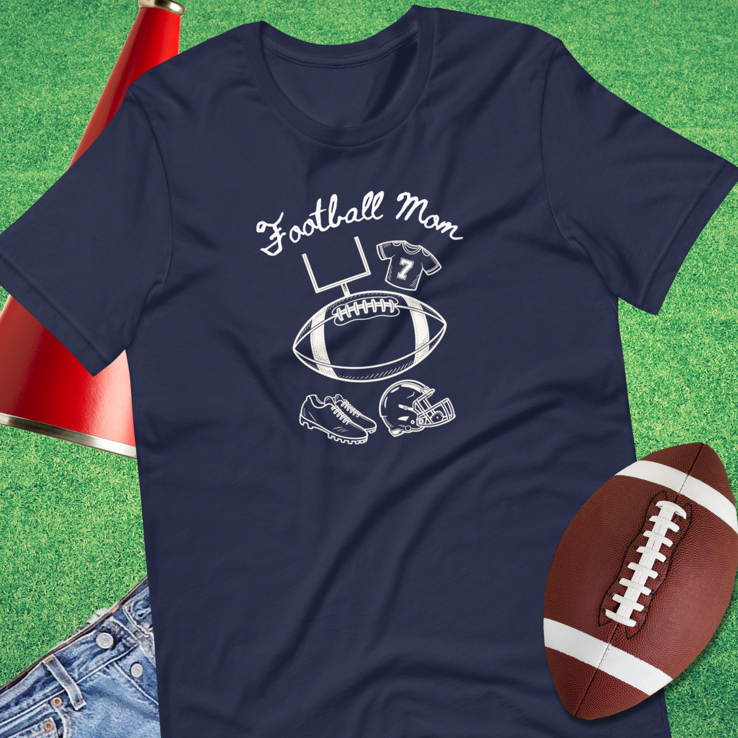 Football Mom Doodle T-Shirt