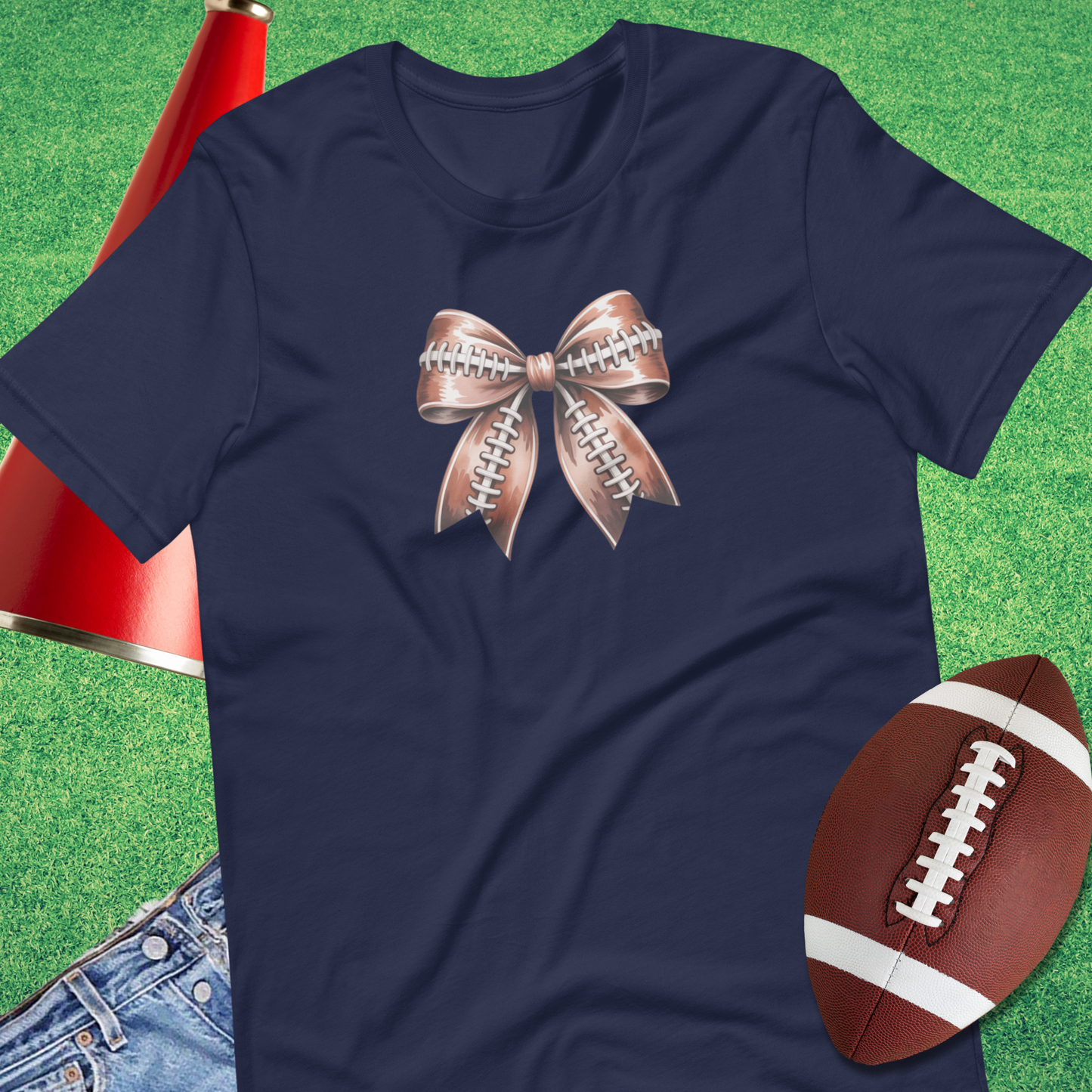 Football Bow T-Shirt