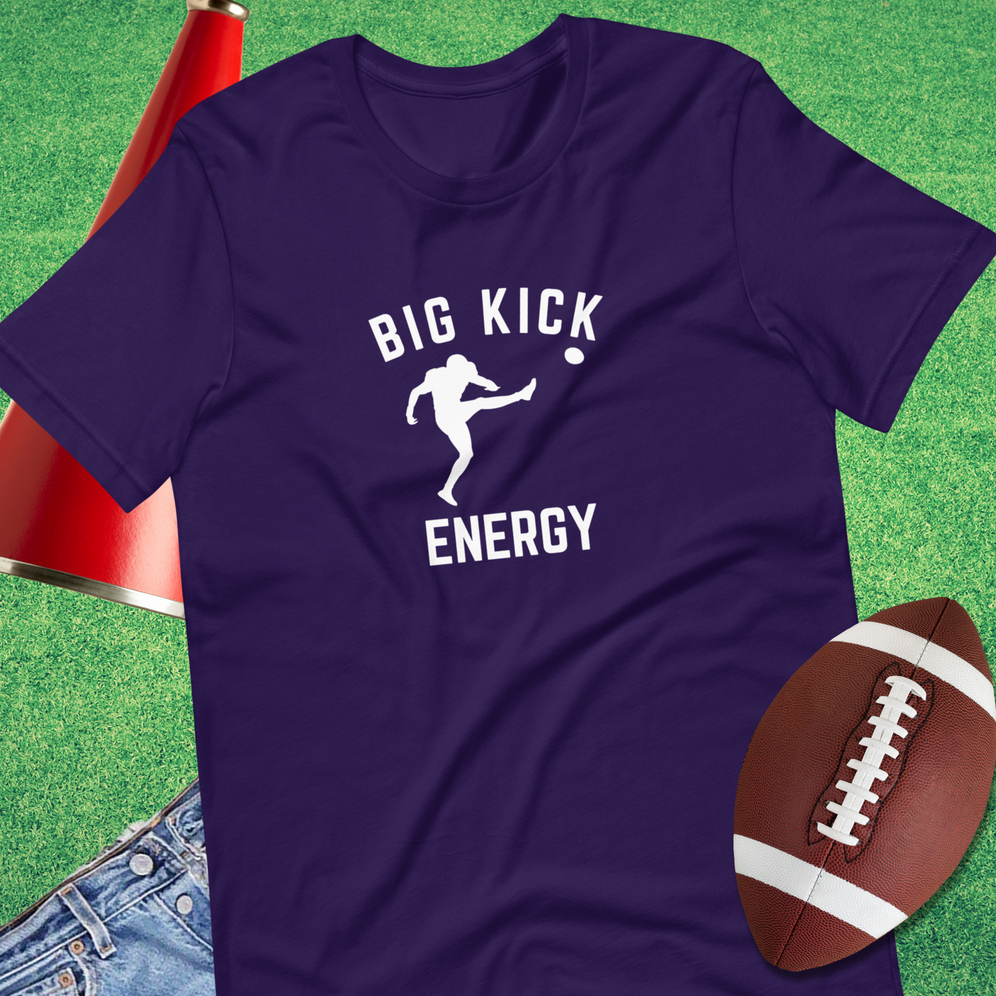 Big Kicker Energy Football T-Shirt