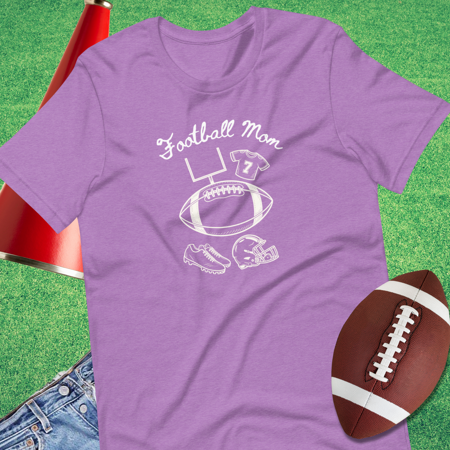 Football Mom Doodle T-Shirt