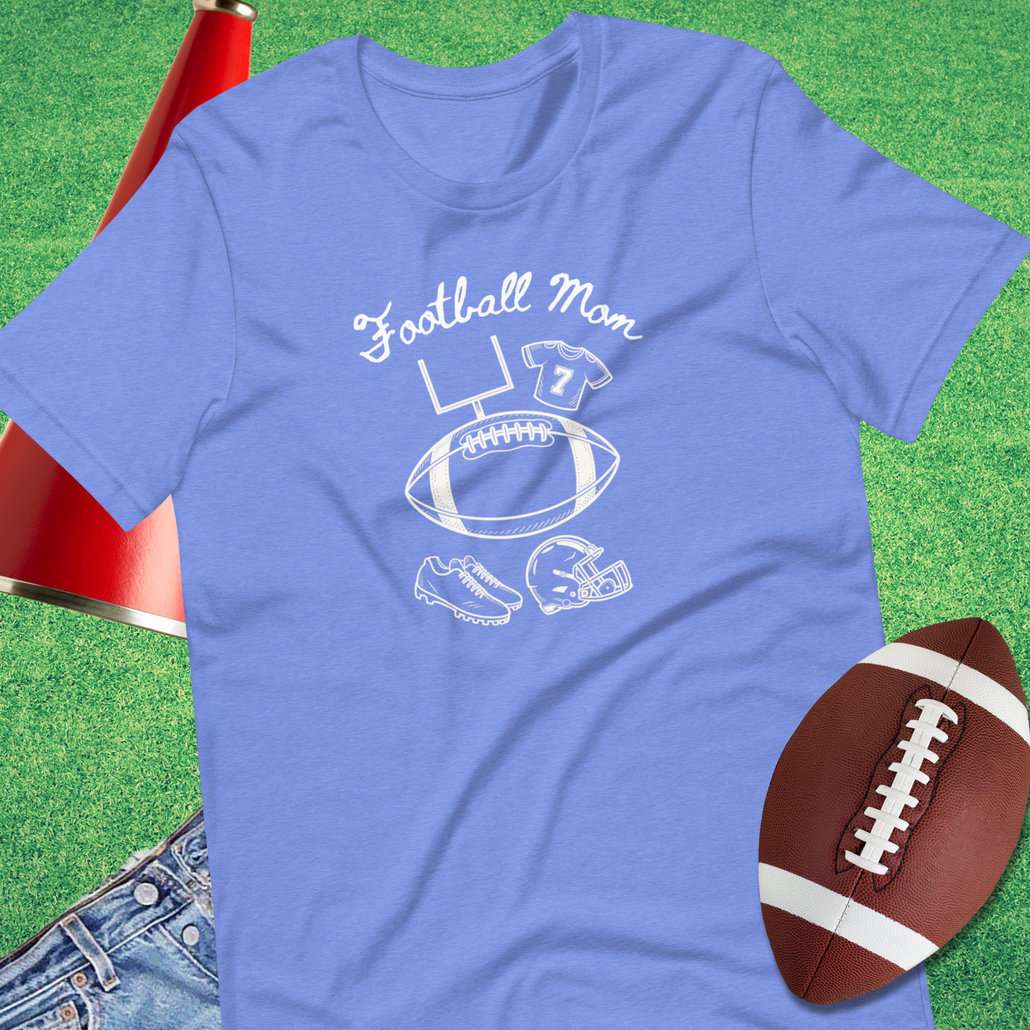 Football Mom Doodle T-Shirt