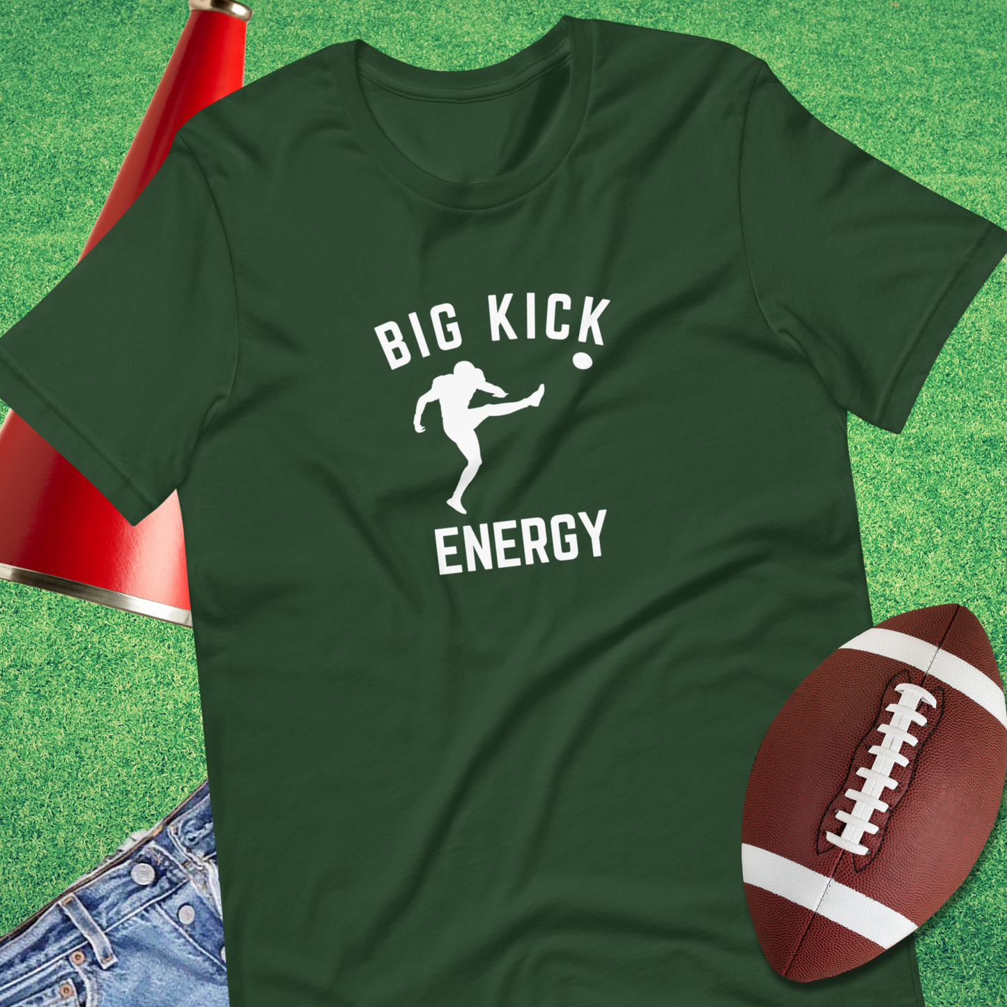 Big Kicker Energy Football T-Shirt