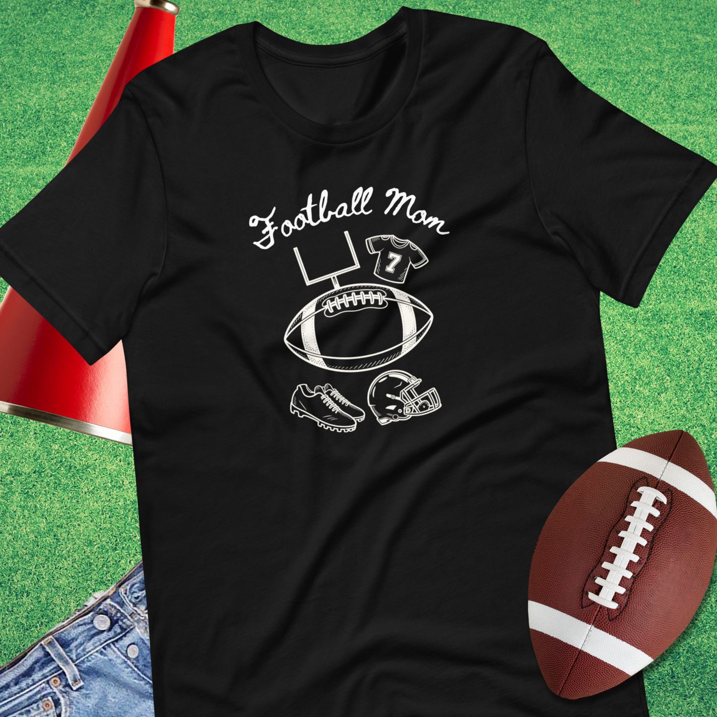 Football Mom Doodle T-Shirt