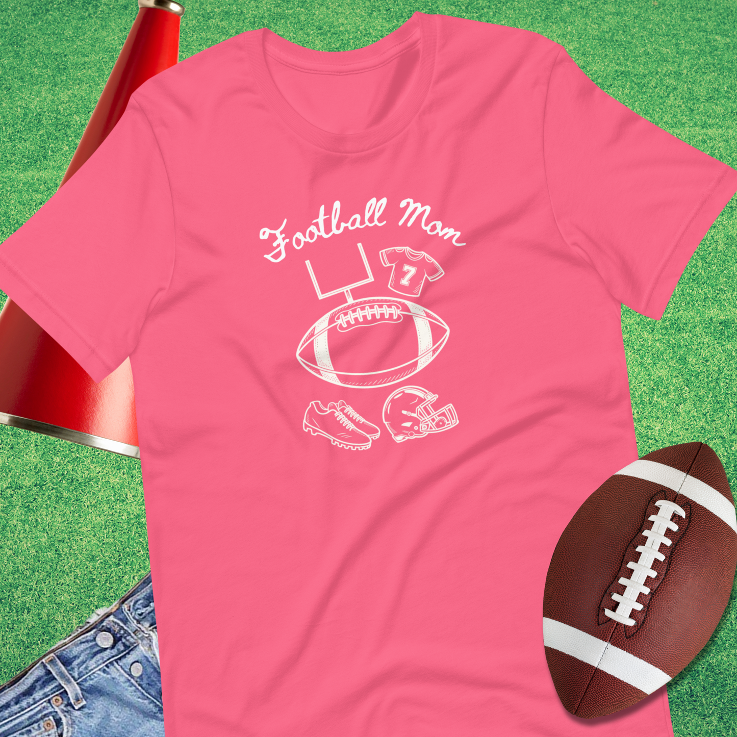 Football Mom Doodle T-Shirt