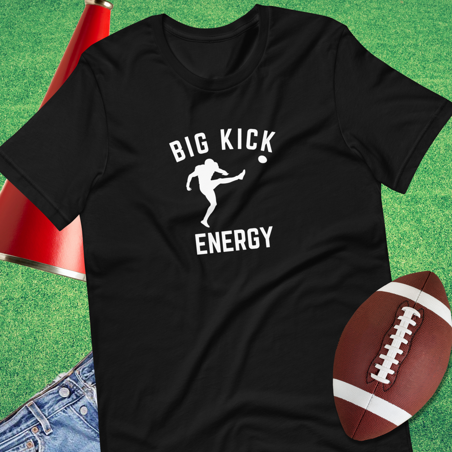 Big Kicker Energy Football T-Shirt