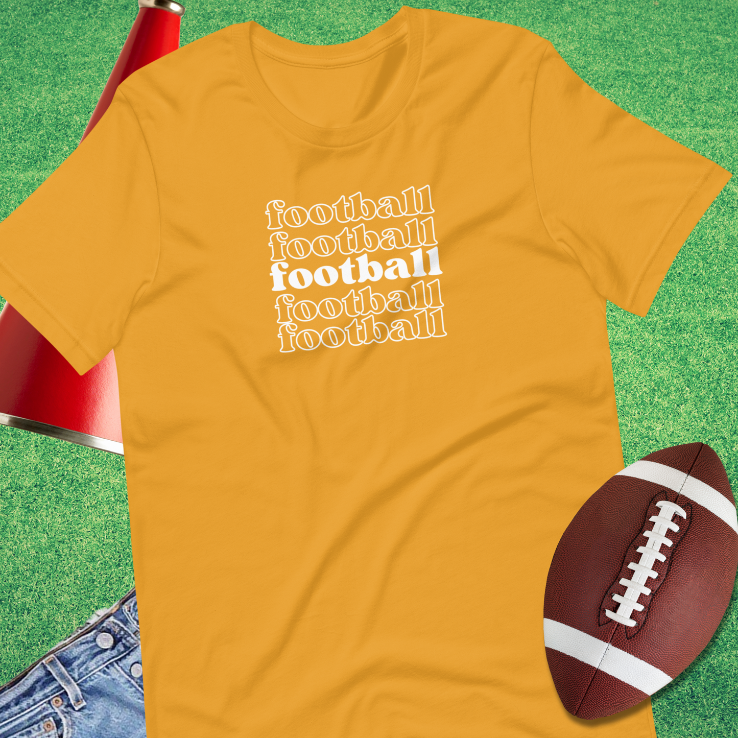 Football on Repeat T-Shirt