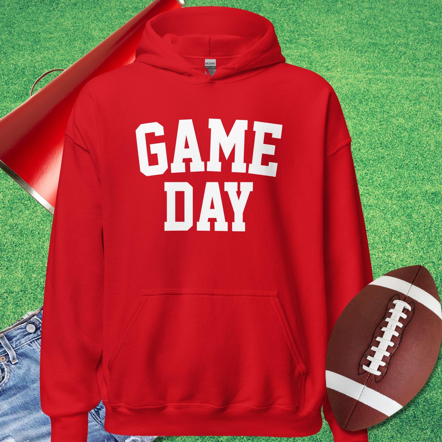 Game Day Hoodie in Red - Friday Night Lights Hoodie by Sideline Gods