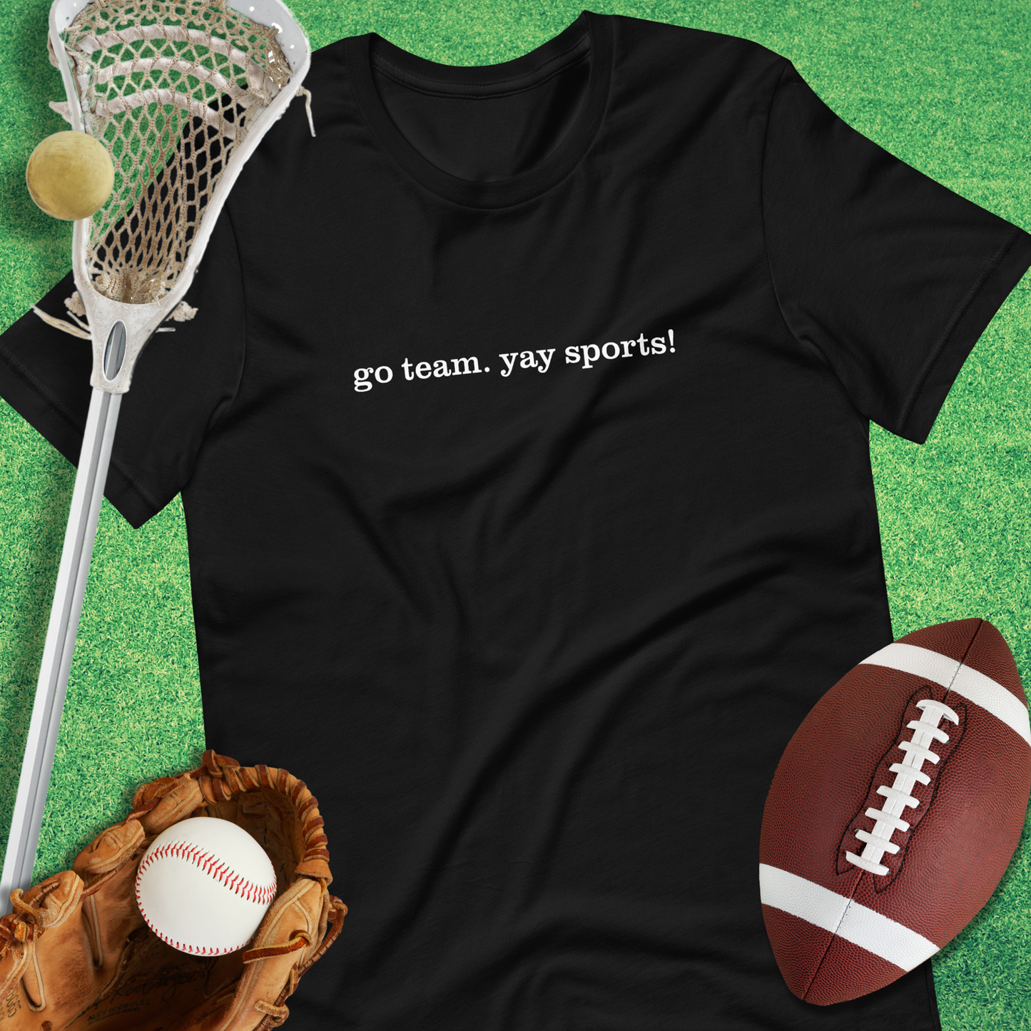 Go Team Yay Sports T-Shirt in Black - game day T-Shirt | Sideline Gods