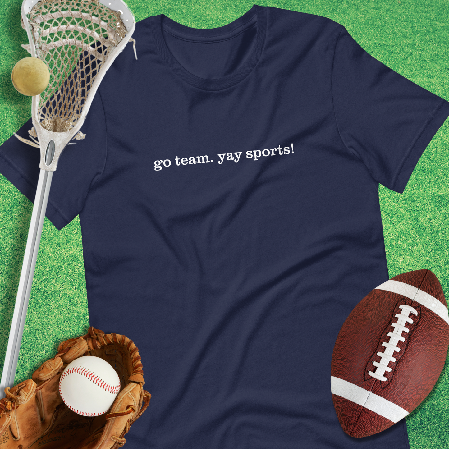 Go Team Yay Sports T-Shirt in Navy - sports parents T-Shirt | Sideline Gods