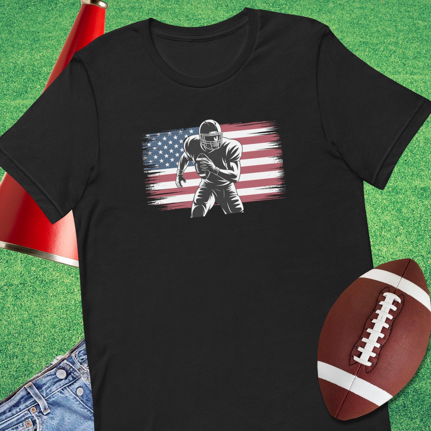 Gridiron Glory T-Shirt in Vintage Black - Football Dad Christmas Gifts by Sideline Gods