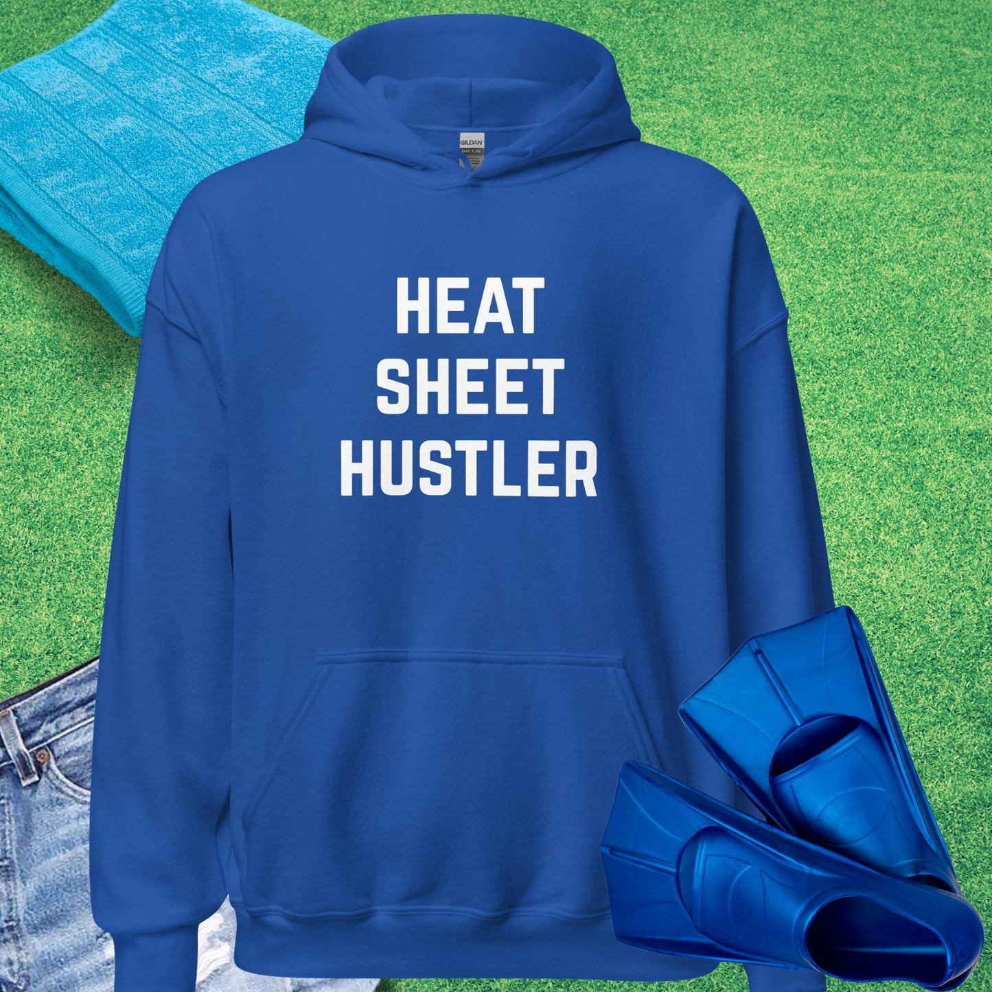 Heat Sheet Hustler Hoodie in Royal - funny sideline Hoodie | Sideline Gods
