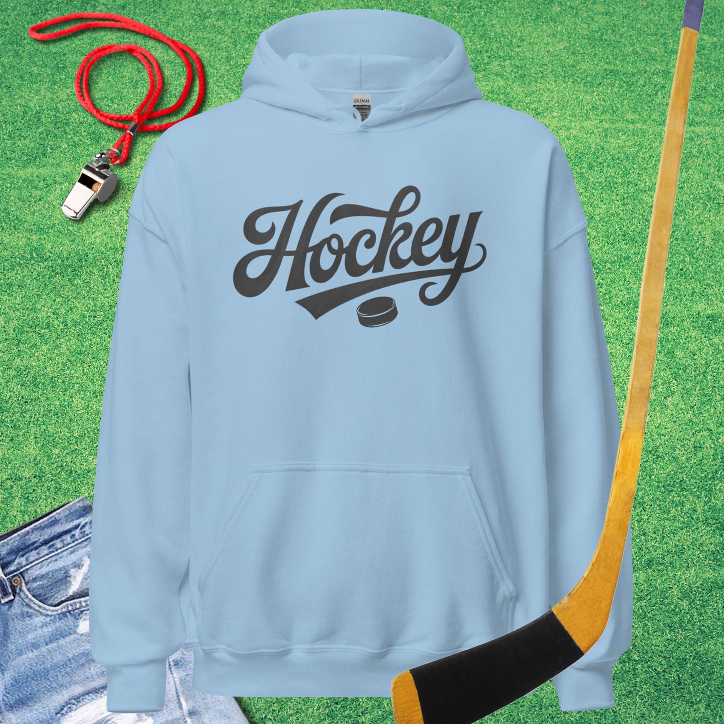 Vintage Hockey Script Hoodie