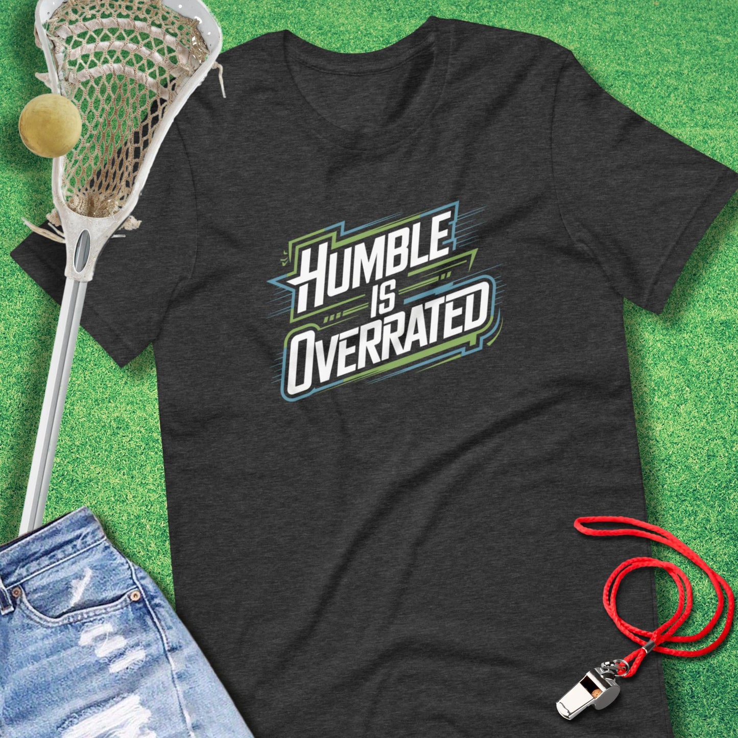 Humble is Overrated T-Shirt in Dark Grey Heather - sports humor T-Shirt | Sideline Gods