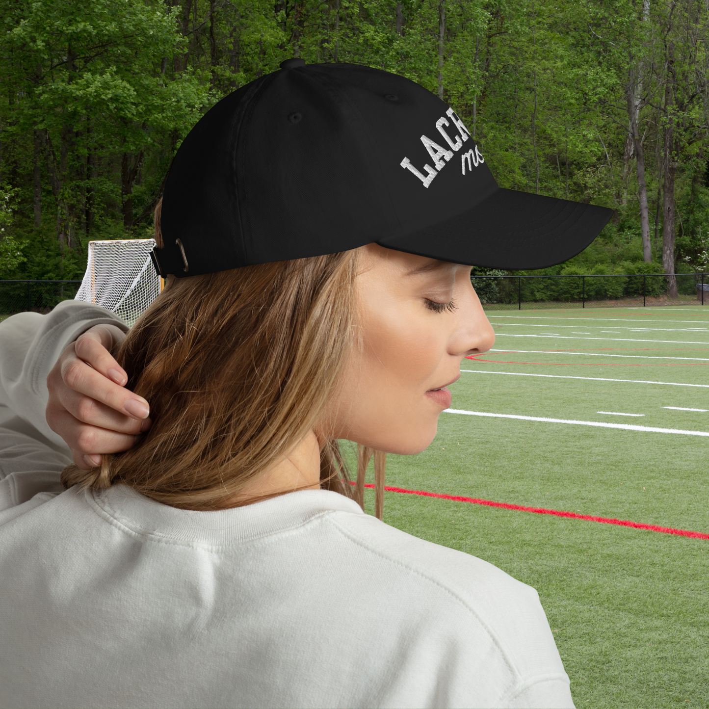 Lacrosse Mom Script Hat in - Fun Lacrosse Mom Hat | Sideline Gods