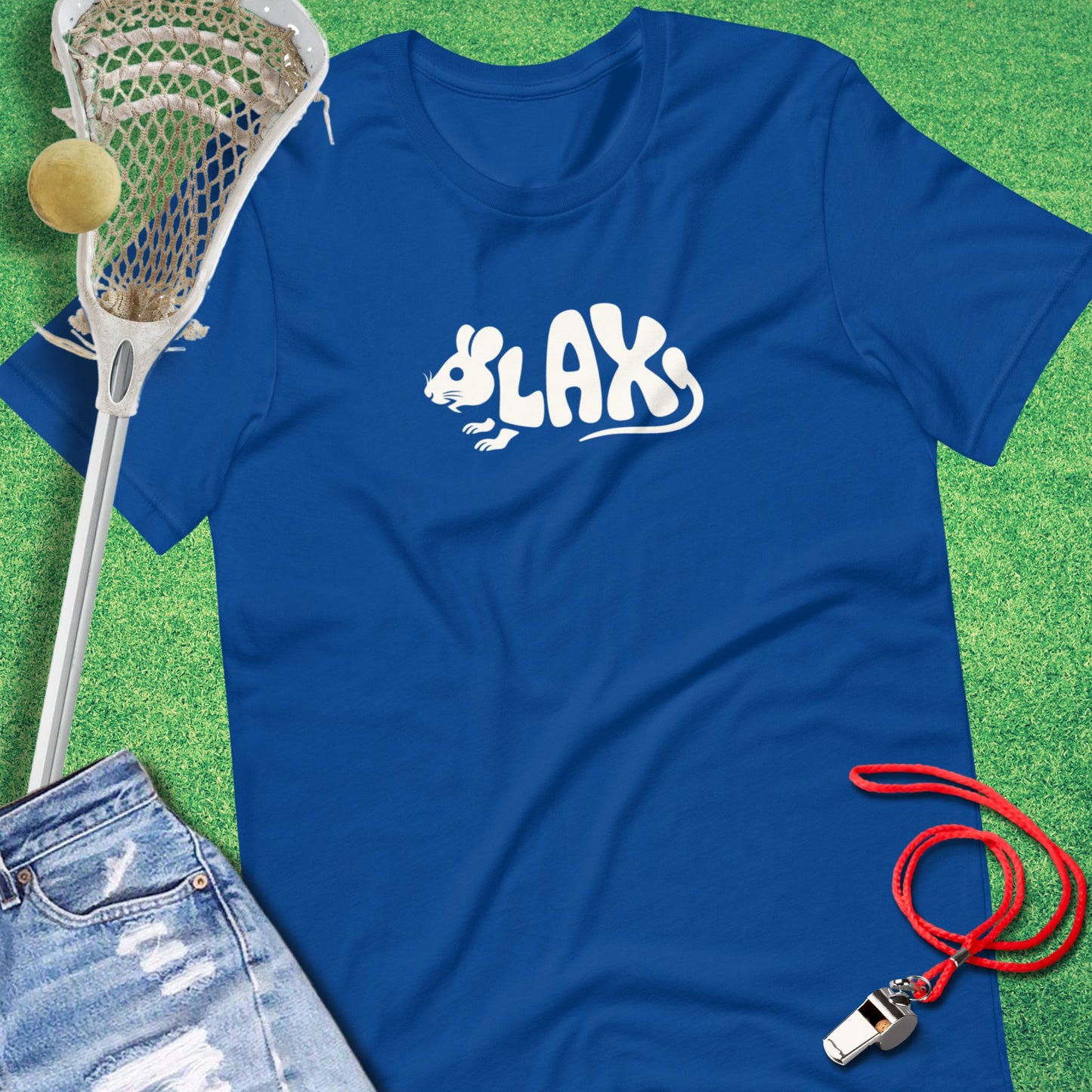 Lax Rat T-Shirt in True Royal - Lax T-Shirt for Players and Fans | Sideline Gods