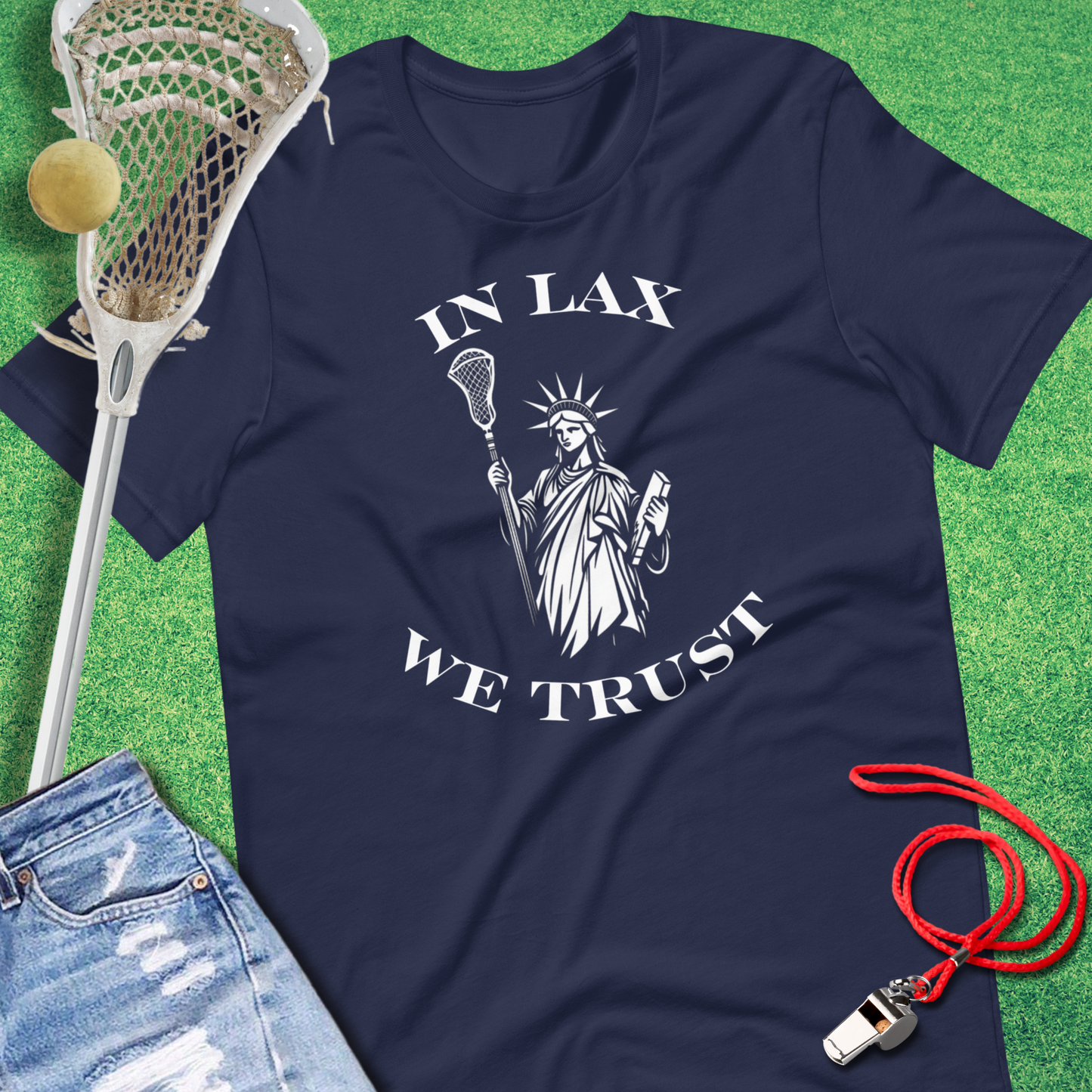 Liberty Lax T-Shirt in Navy - Lax Apparel for Players and Fans | Sideline Gods