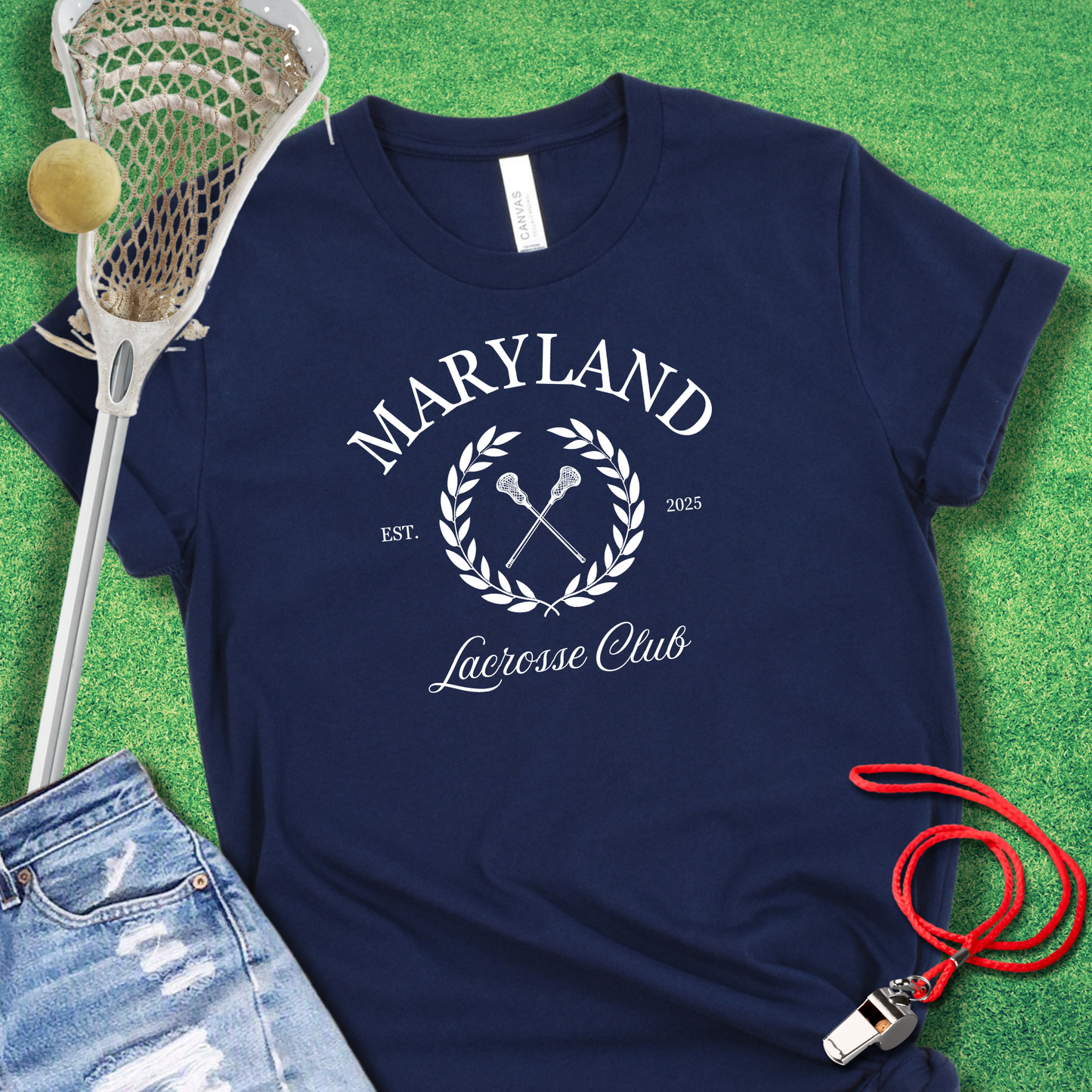 Maryland Lacrosse Club T-Shirt in Navy - Maryland Lax T-Shirt | Sideline Gods