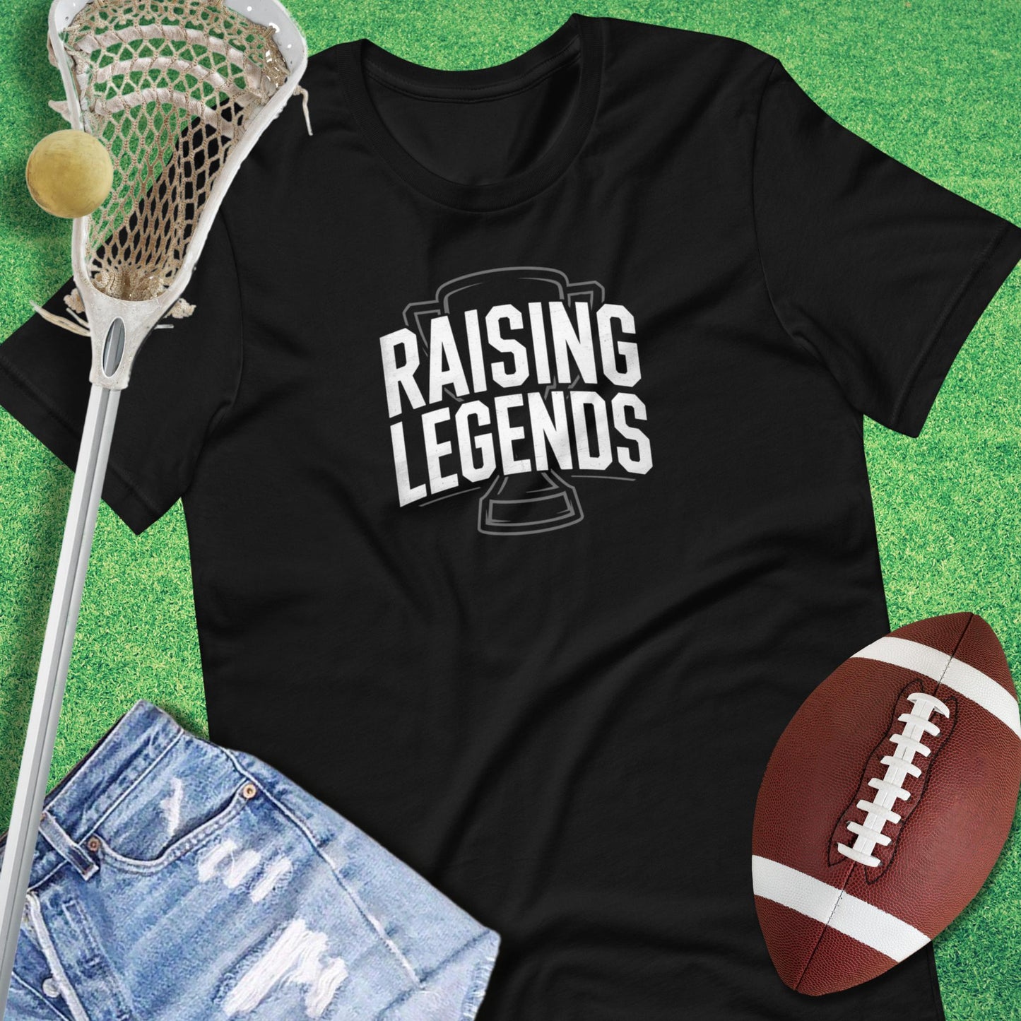 Raising Legends T-Shirt in Black - Football Parent T-Shirt | Sideline Gods