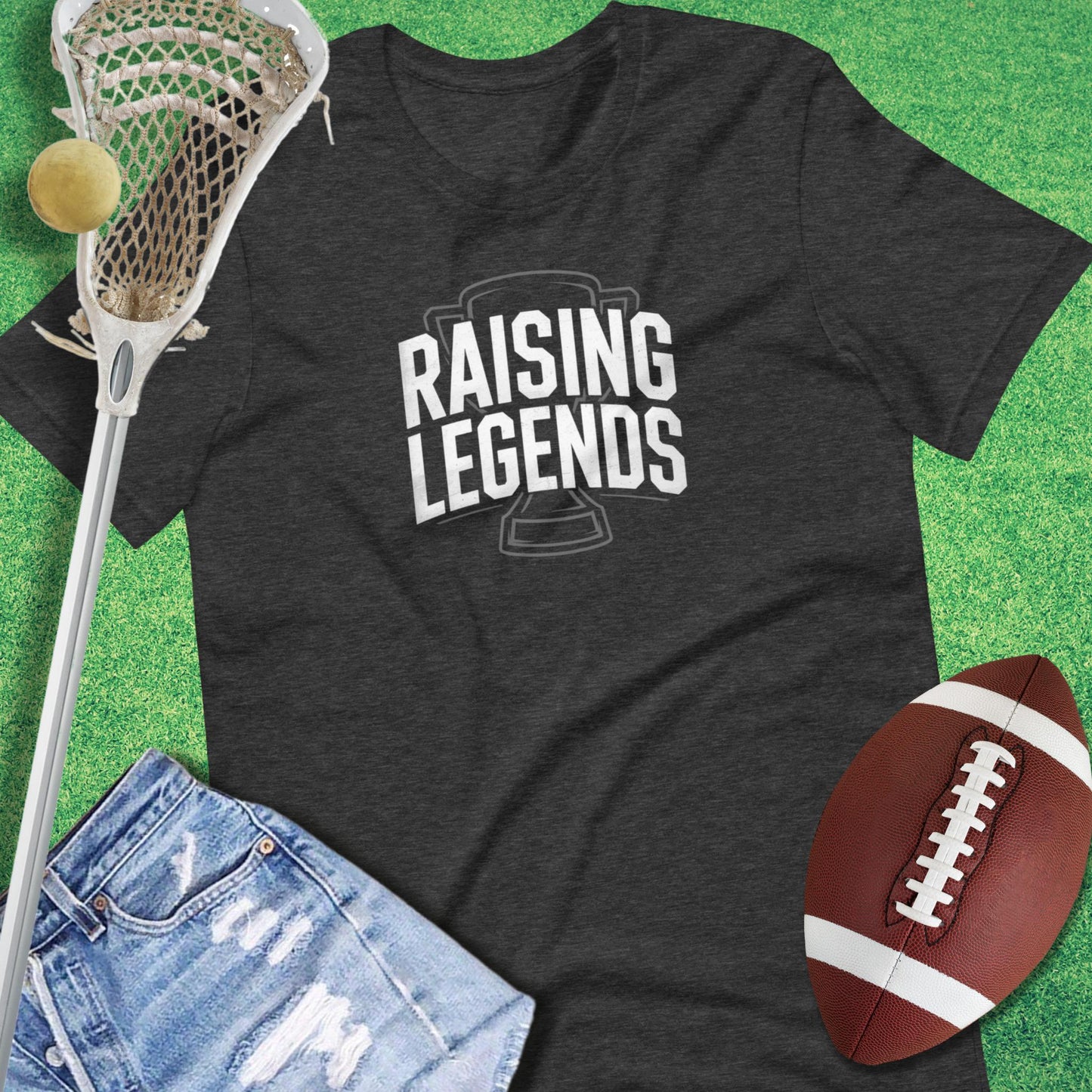 Raising Legends T-Shirt in Dark Grey Heather - Sideline Parent T-Shirt | Sideline Gods