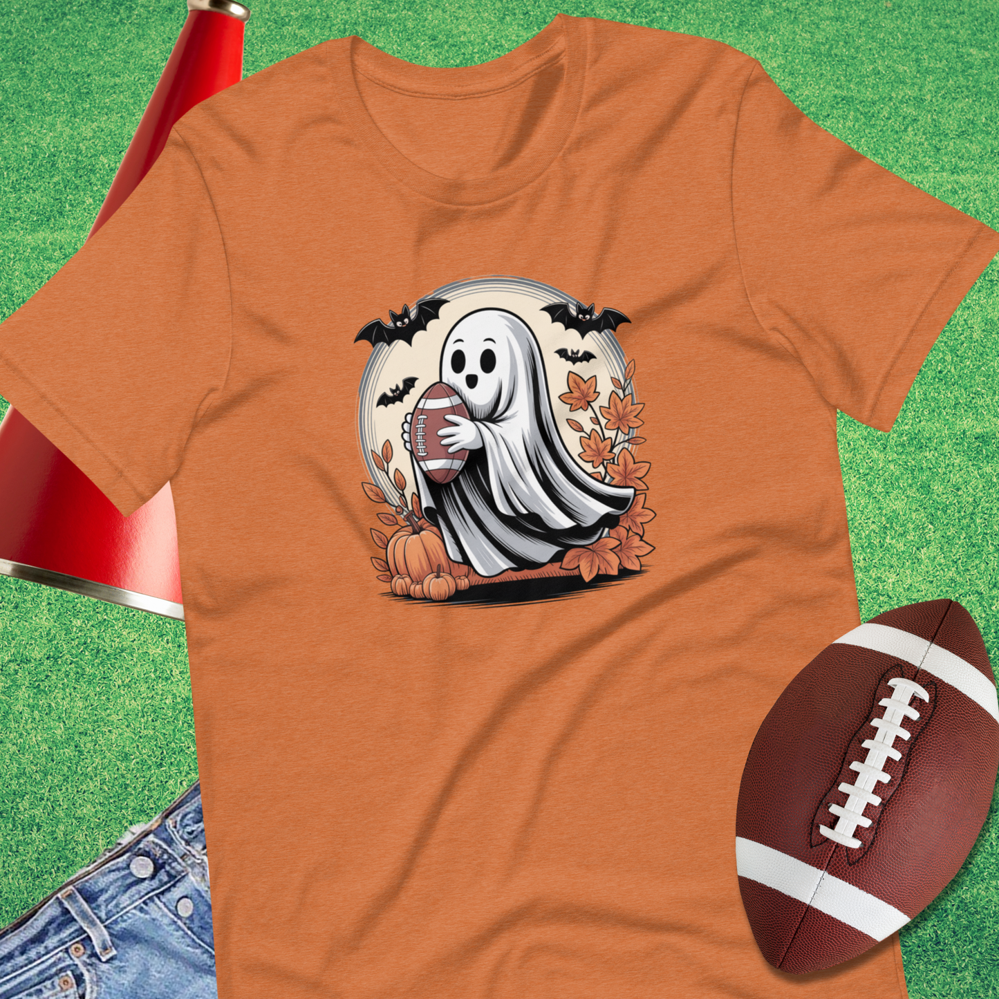 Retro Football Ghost T-Shirt by Sideline Gods