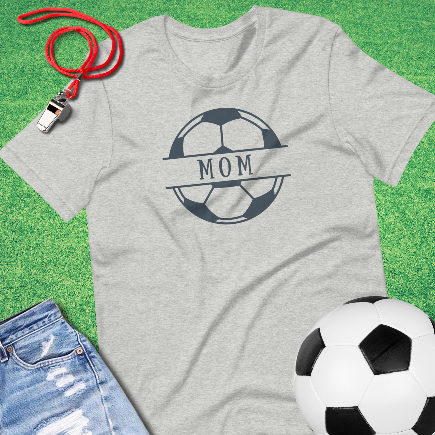 Soccer Mom T-shirt in Athletic Heather - Fun Soccer Mom T-Shirt | Sideline Gods