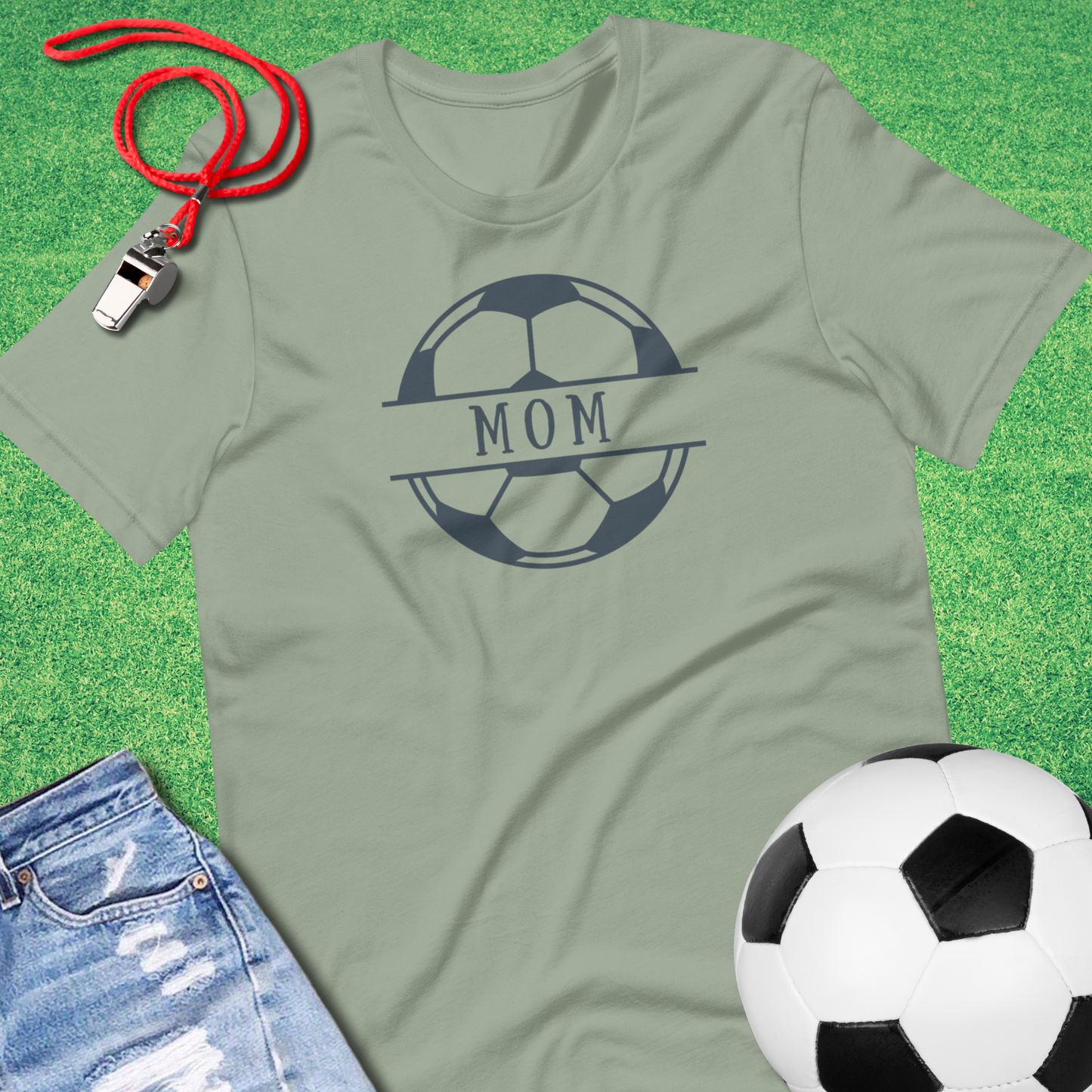 Soccer Mom T-shirt in Sage - Best Soccer Mom T-Shirt | Sideline Gods