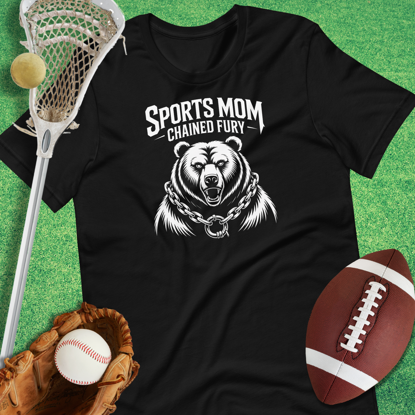 Sports Mom Chained Fury T-shirt in Black - Sports Mom Tournament T-Shirt | Sideline Gods