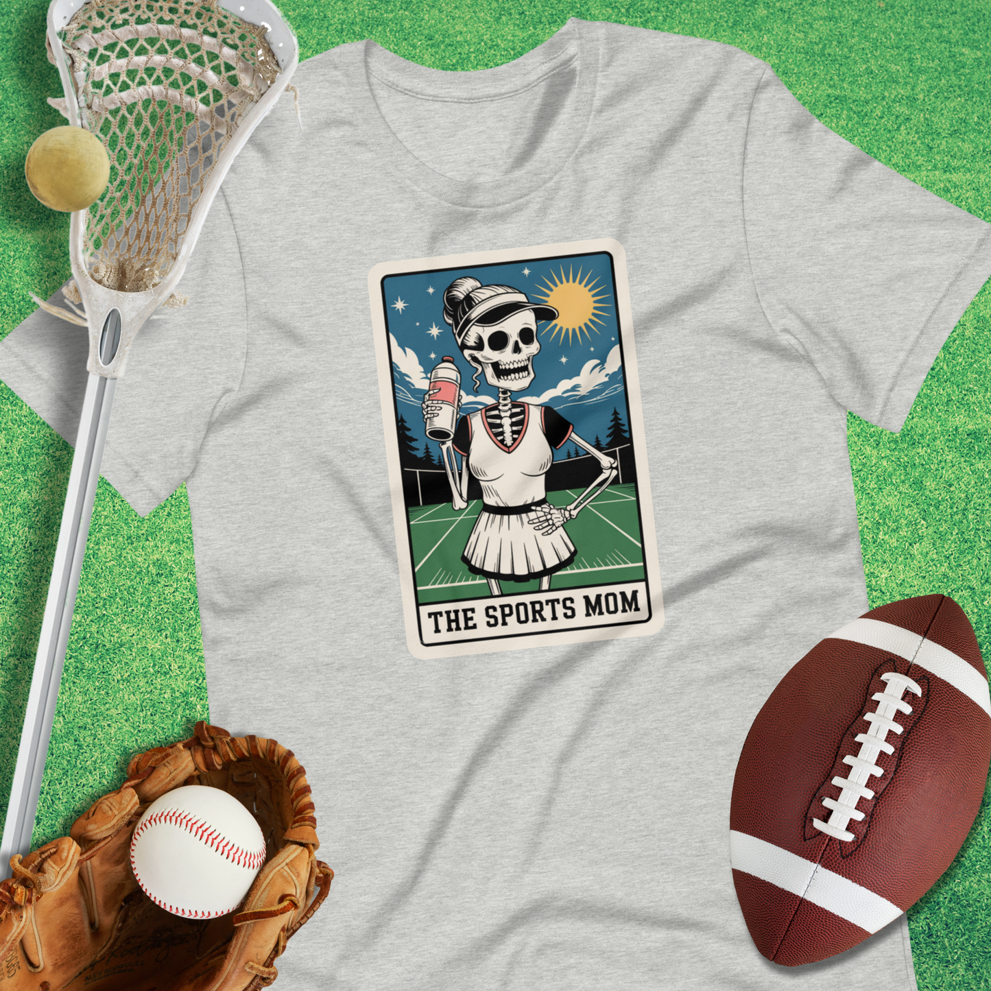 Sports Mom Tarot Card T-Shirt in Athletic Heather - Sports Mom Spirit | Sideline Gods