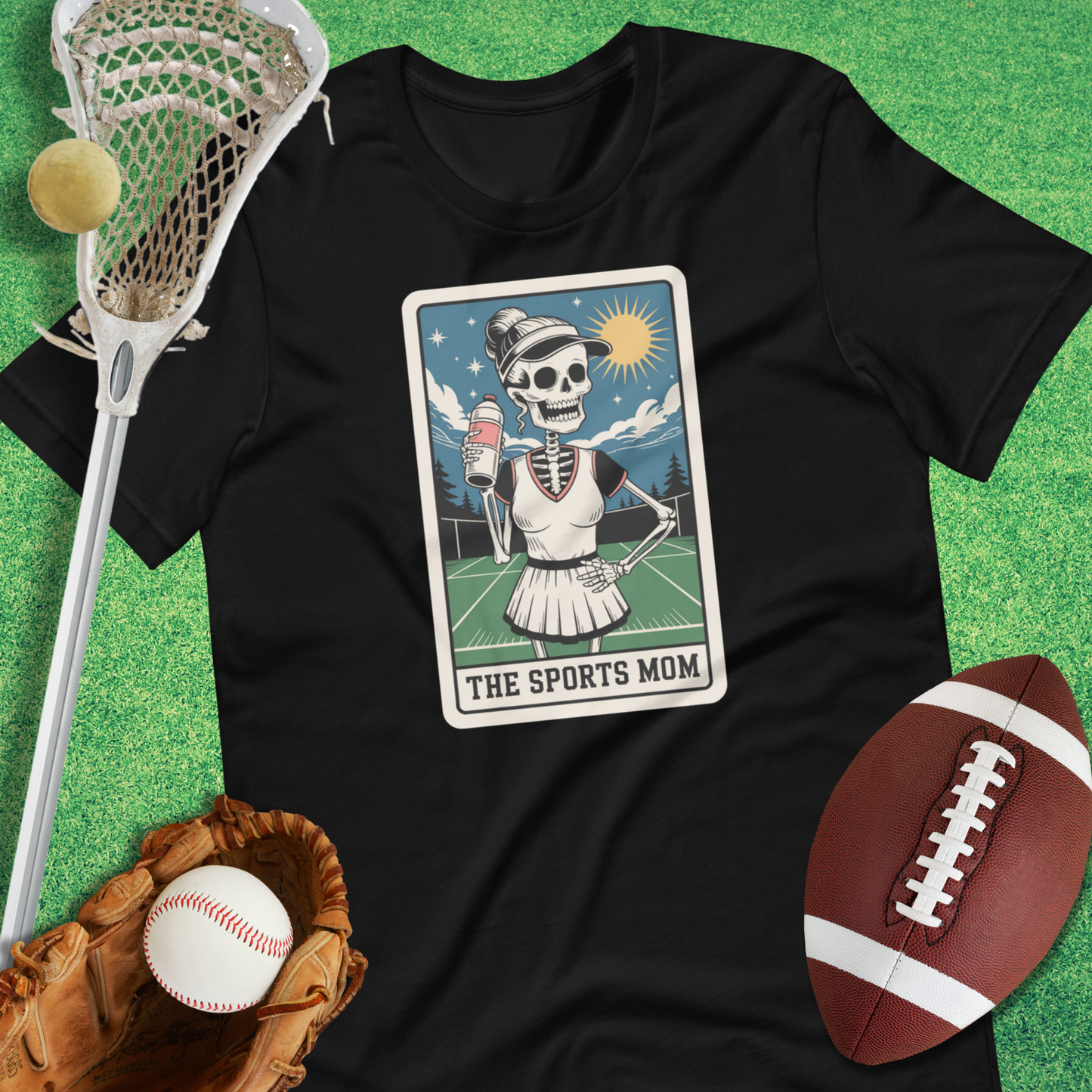 Sports Mom Tarot Card T-Shirt in Black - Sports Mom Gift | Sideline Gods