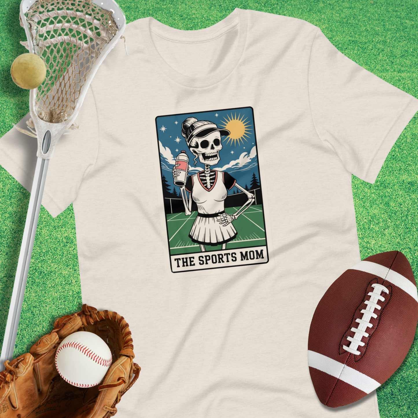 Sports Mom Tarot Card T-Shirt in Heather Dust - Sports Mom Tournament T-Shirt | Sideline Gods