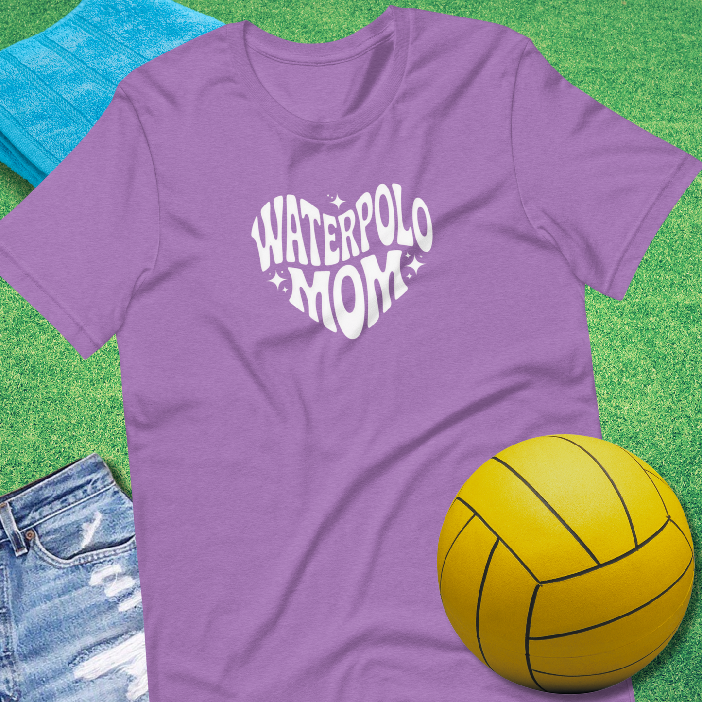 Water Polo Mom Heart T-Shirt