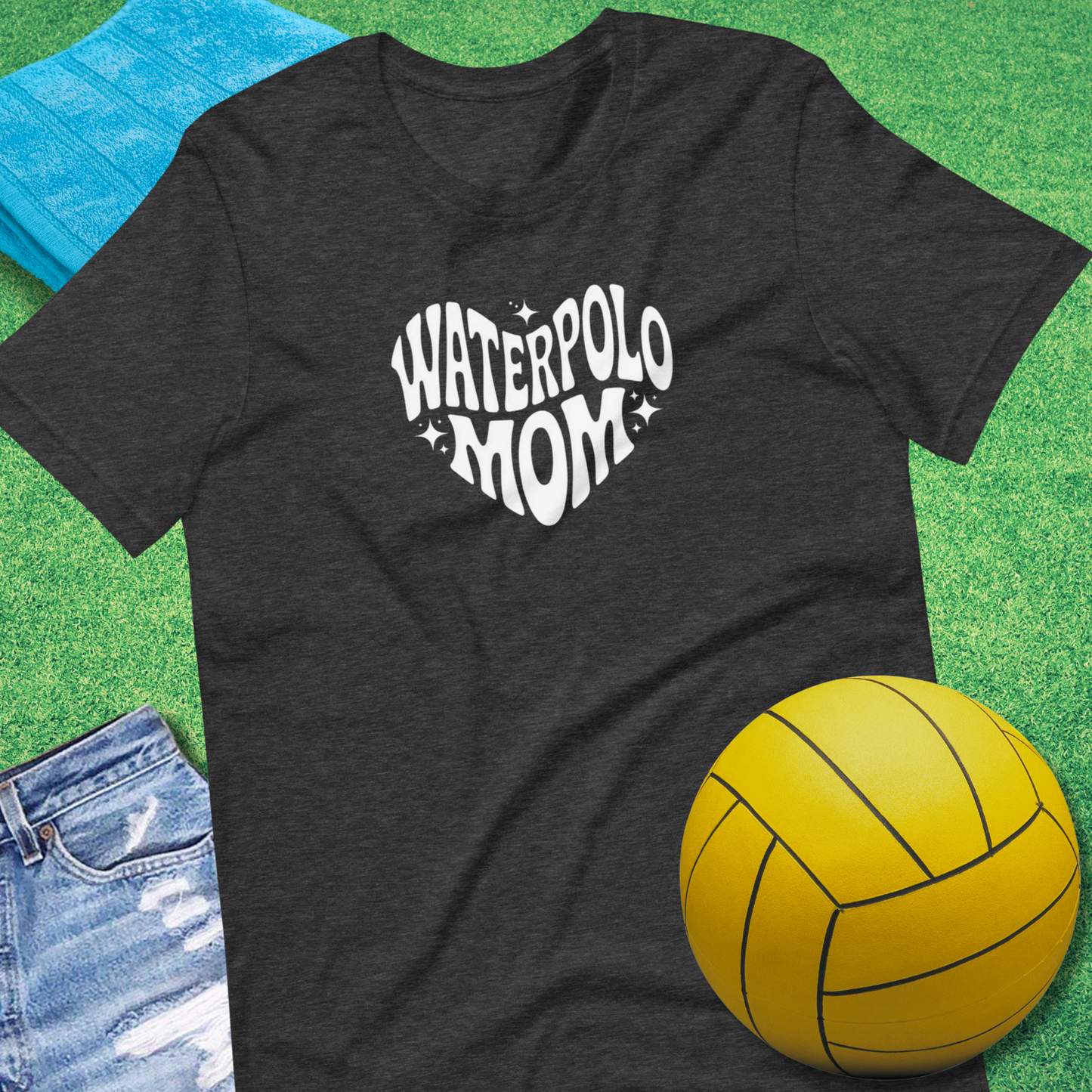Water Polo Mom Heart T-Shirt