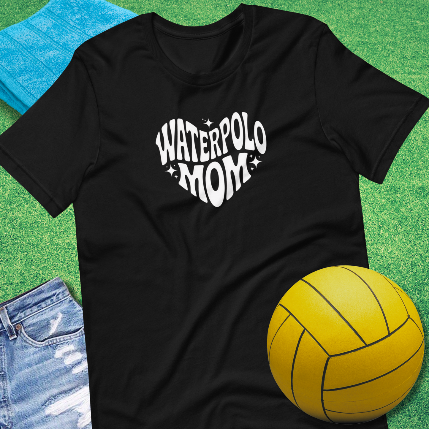 Water Polo Mom Heart T-Shirt