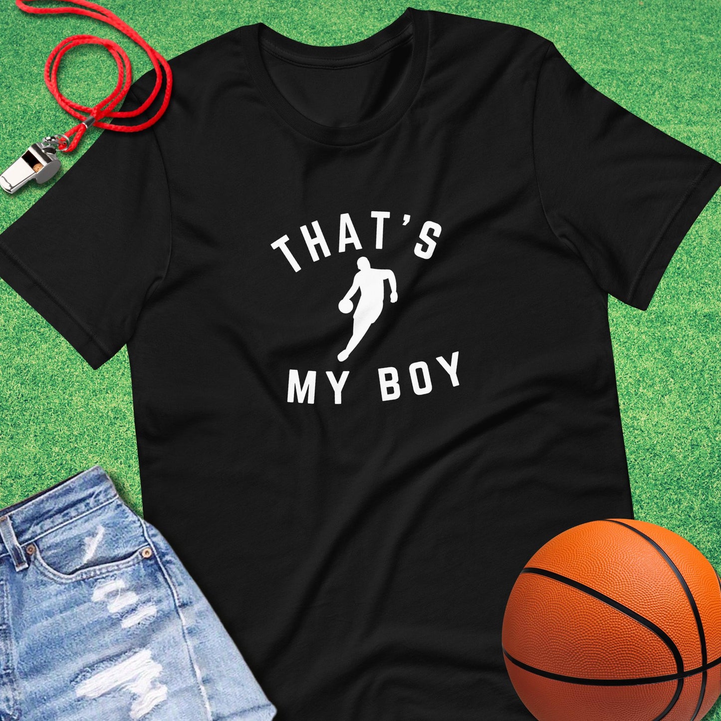 That's My Boy On the Court T-Shirt in Black - Basketball Parent T-Shirt | Sideline Gods