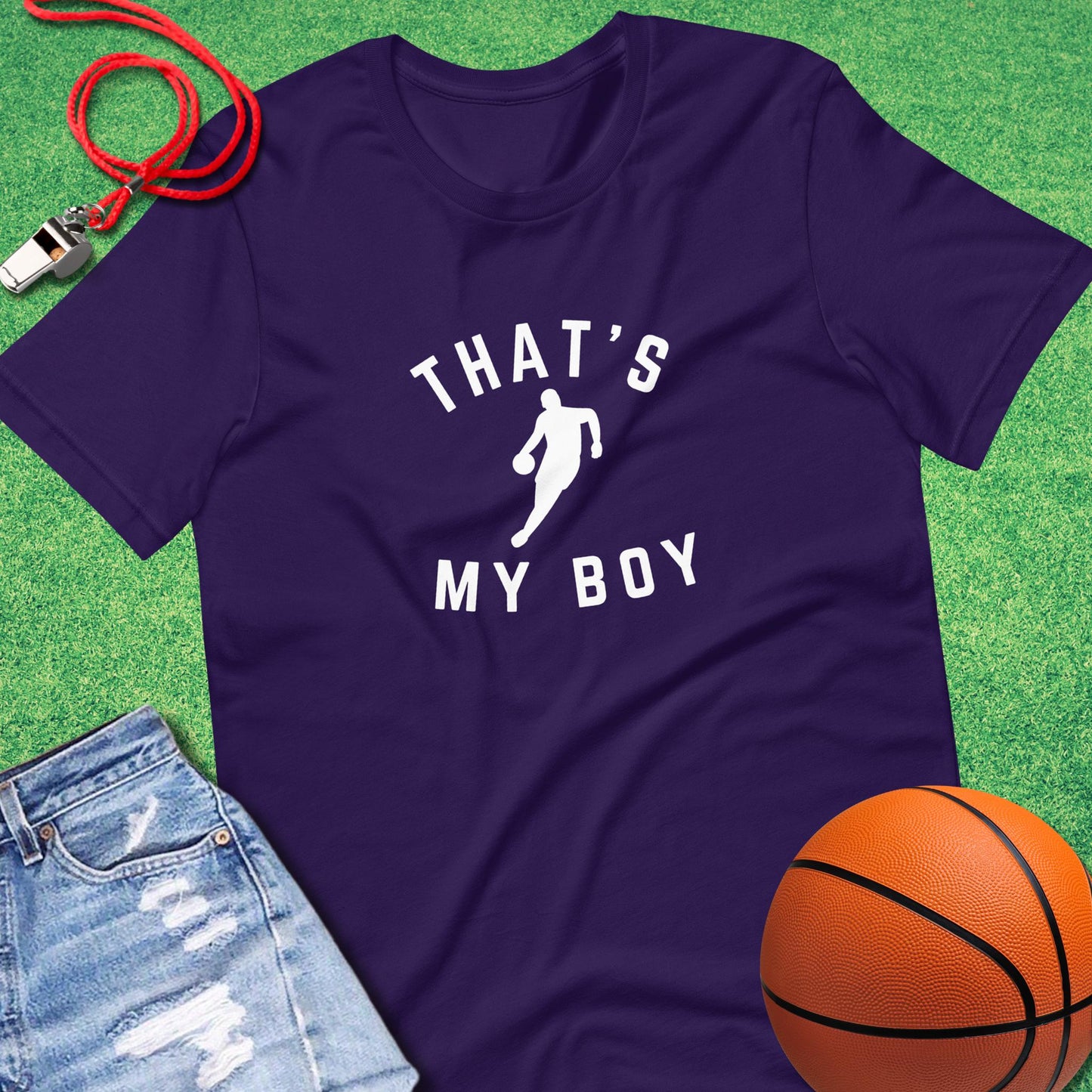 That's My Boy On the Court T-Shirt in Team Purple - Basketball Dad T-Shirt | Sideline Gods