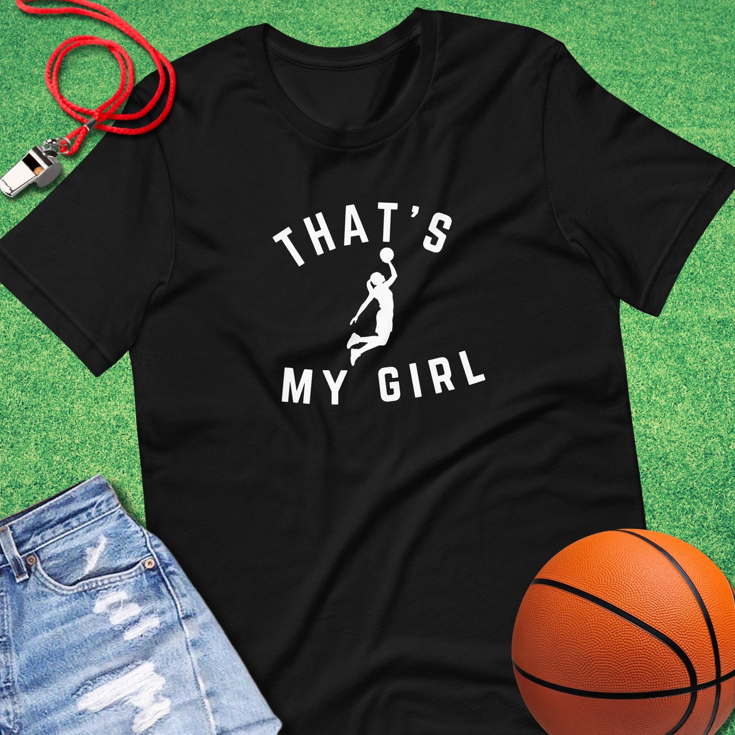 That's My Girl On the Court T-Shirt in Black - Basketball Parent T-Shirt | Sideline Gods