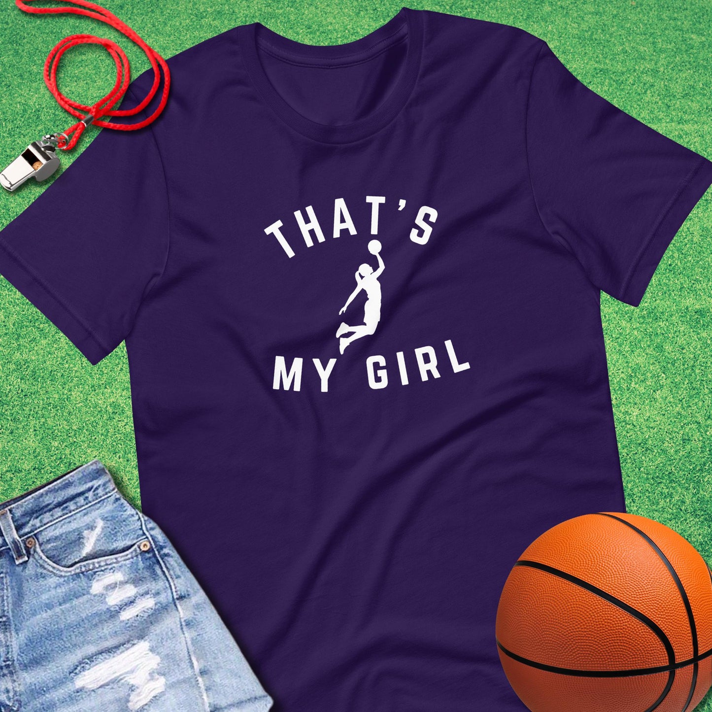 That's My Girl On the Court T-Shirt in Team Purple - Basketball Dad T-Shirt | Sideline Gods